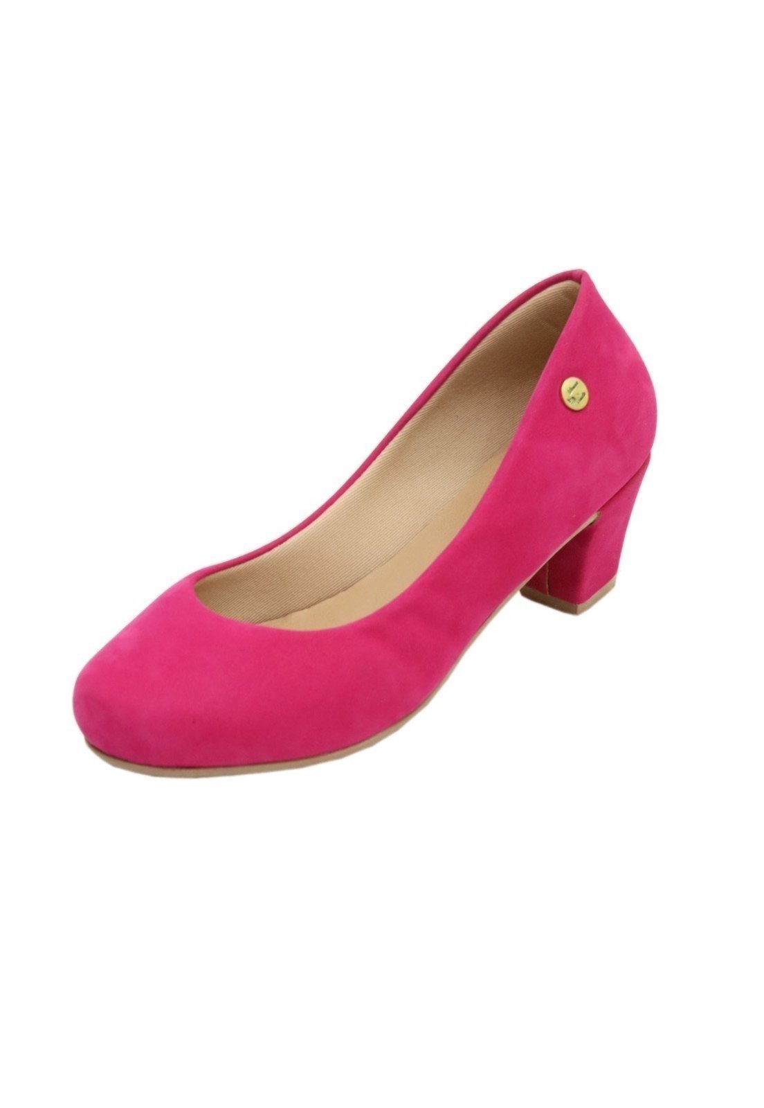 Scarpin Bico Redondo Salto Médio Donna Santa Pink