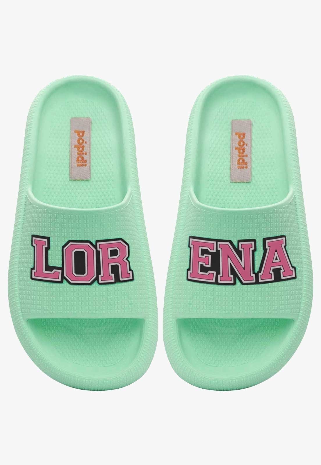 Infantil - Chinelo Pópidi Personalizado LORENA Estilo Nuvem Verde
