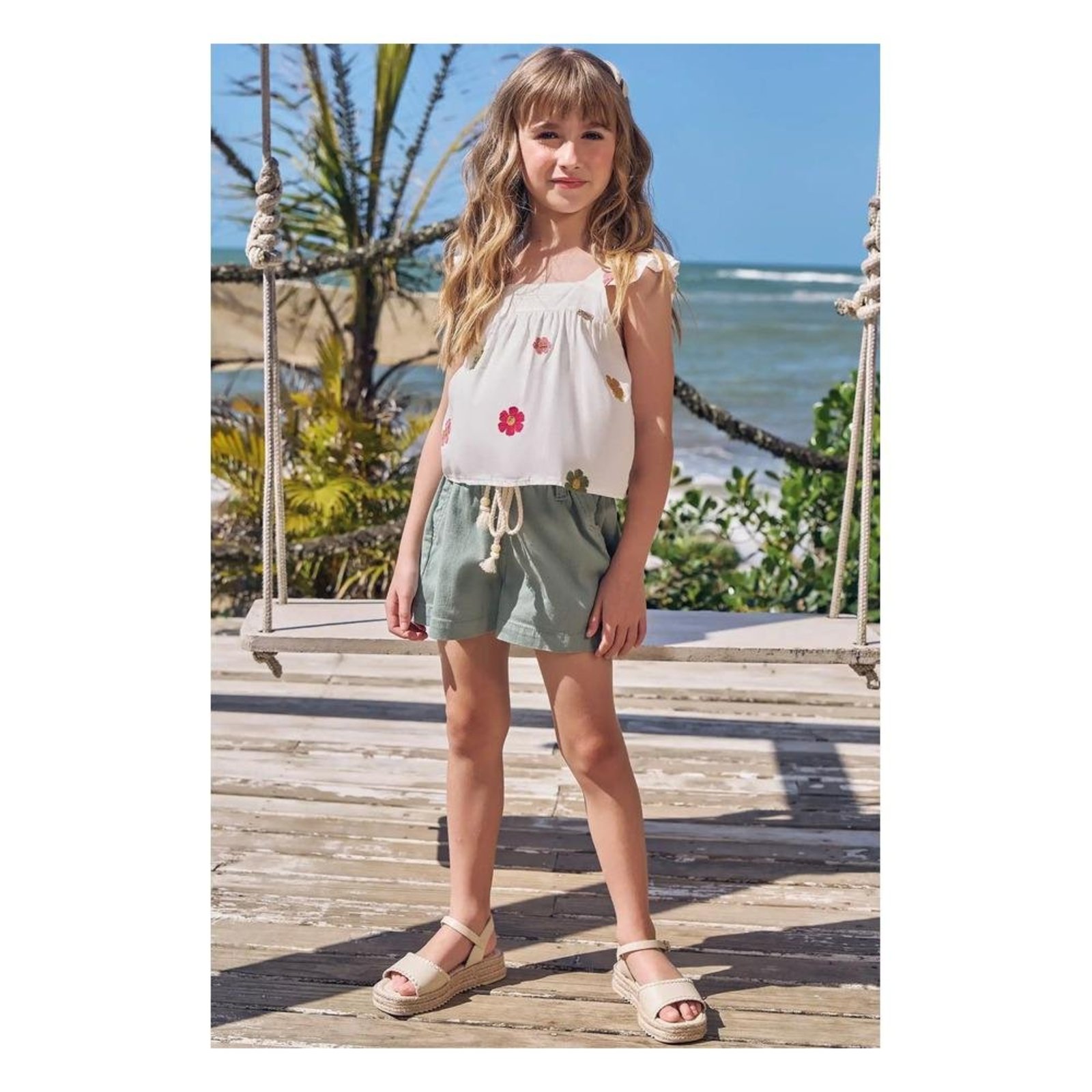 Infantil - Conjunto Shorts Menina Infanti 10 Unico