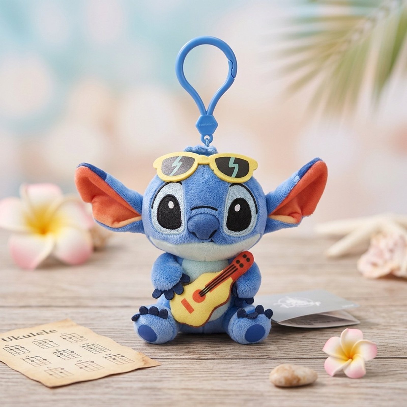 Infantil - Pelúcia Stitch Violão Macio Chaveiro Original Disney