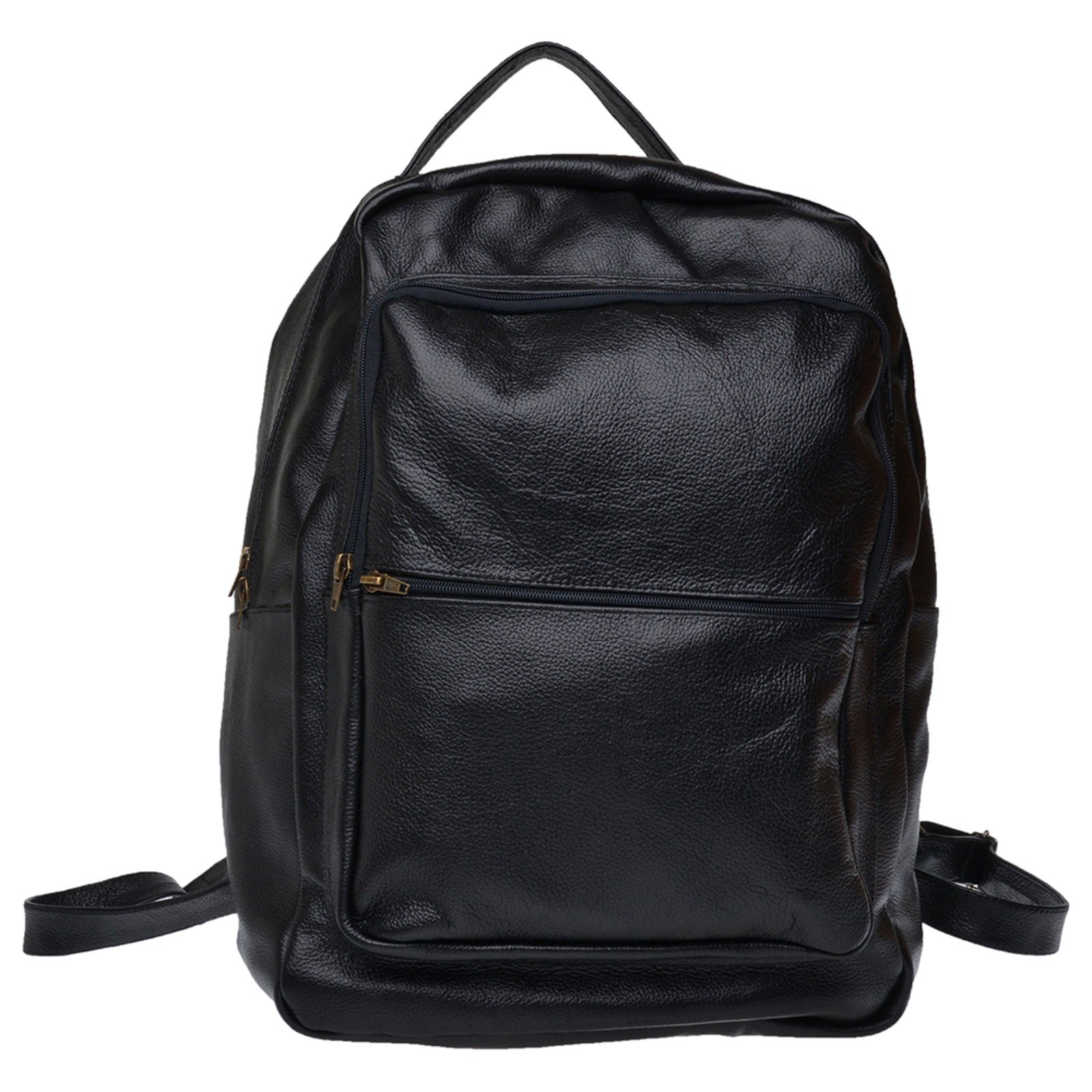 Vista 3 Mochila Masculina Executiva Para Notebook Pmt Couro MOC02_P Malbork preto