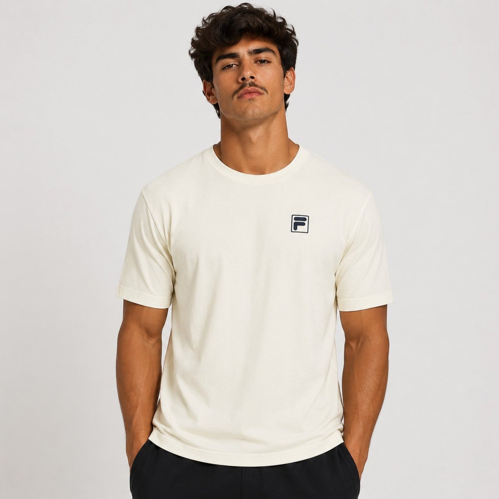 Camiseta Fila Over Born In Biella Graphic Off White