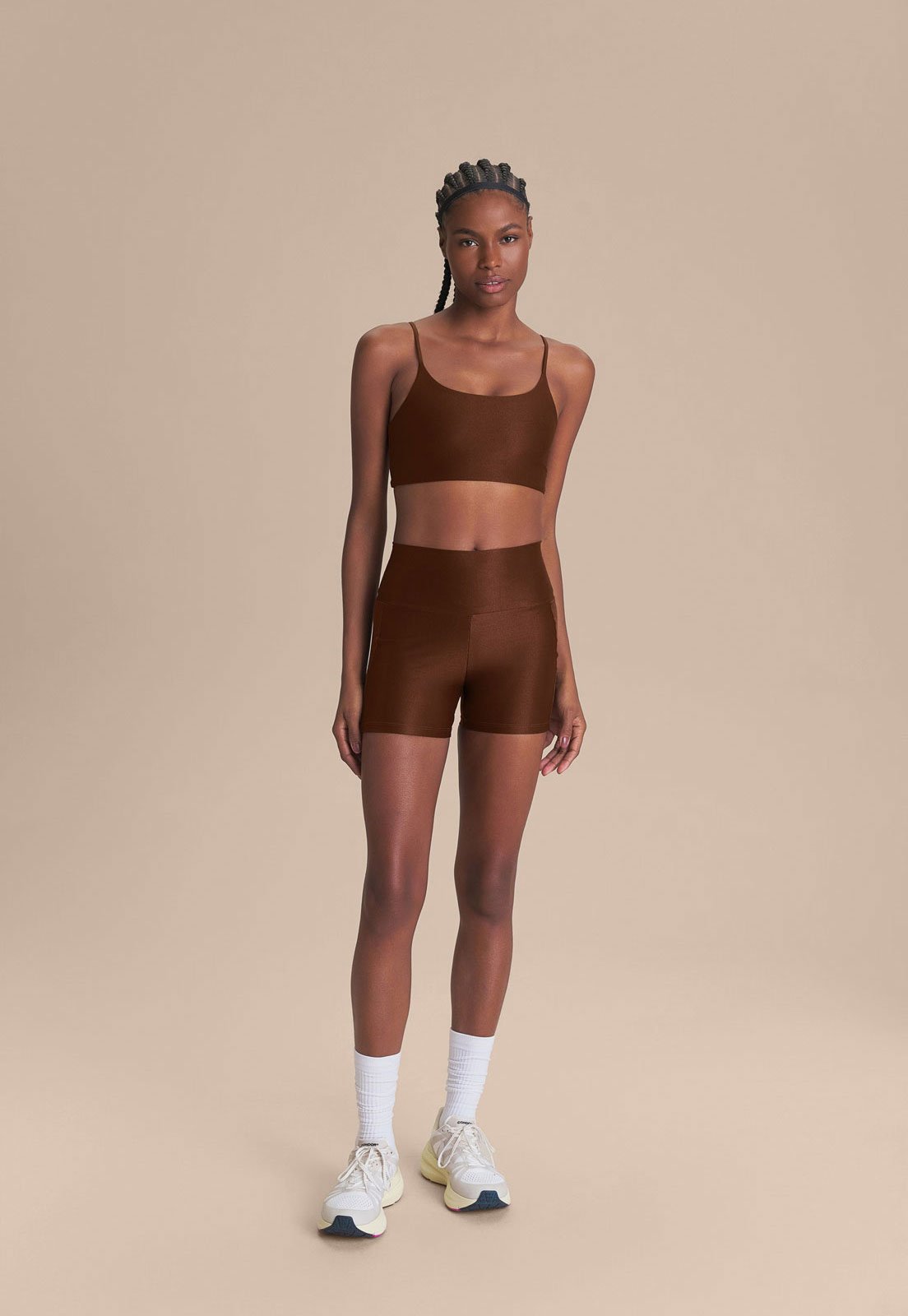 Shorts Feminino Live Fit Allure Adaptiv Marrom