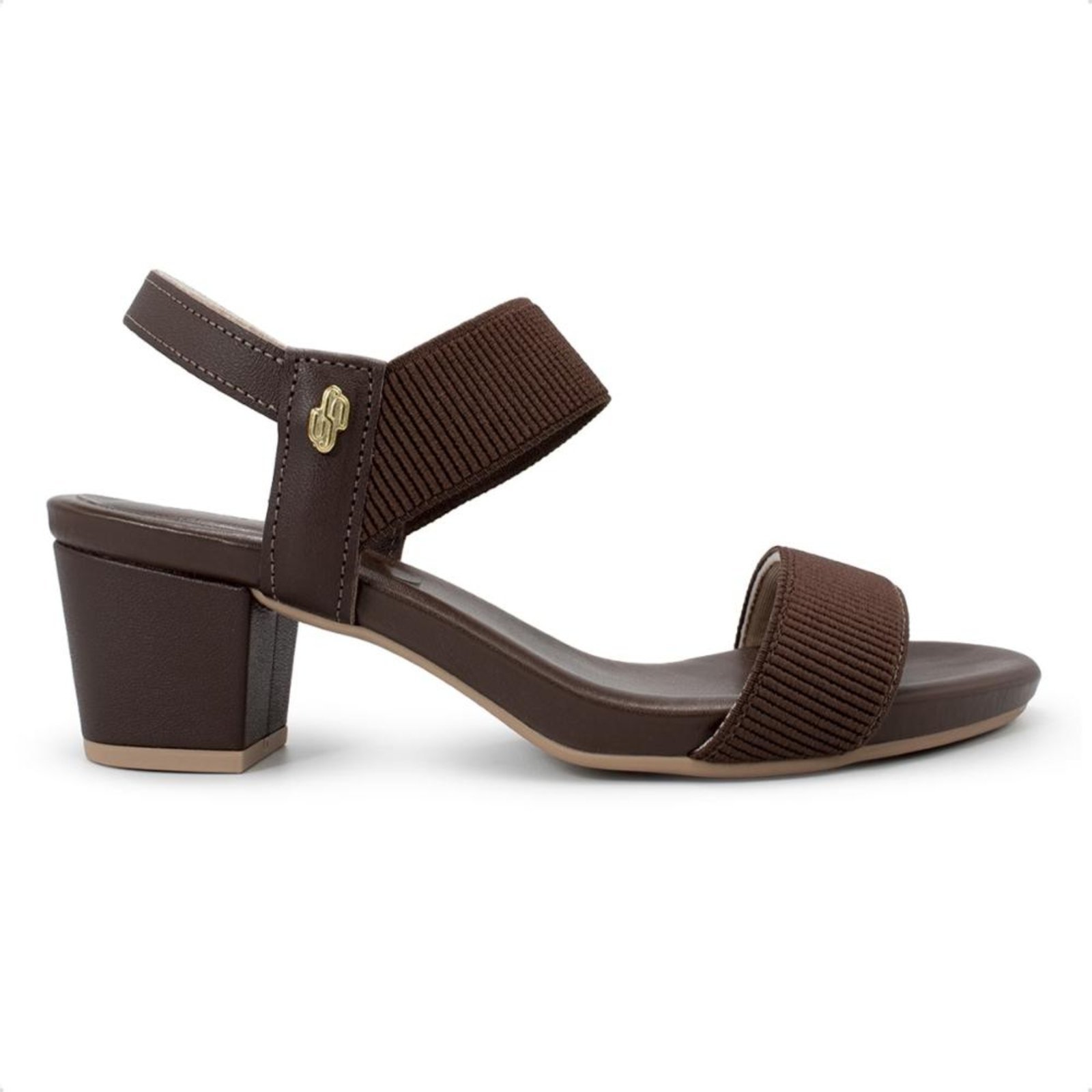 SANDÁLIA USAFLEX FEMININA SALTO BLOCO Y8204 Marrom