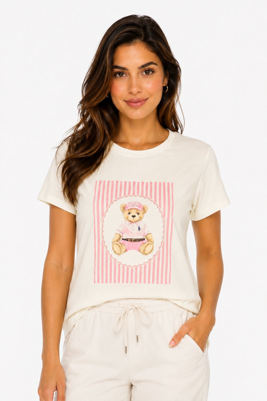 Blusa T-Shirt Feminina D Bell Outlet Fashion Off-White