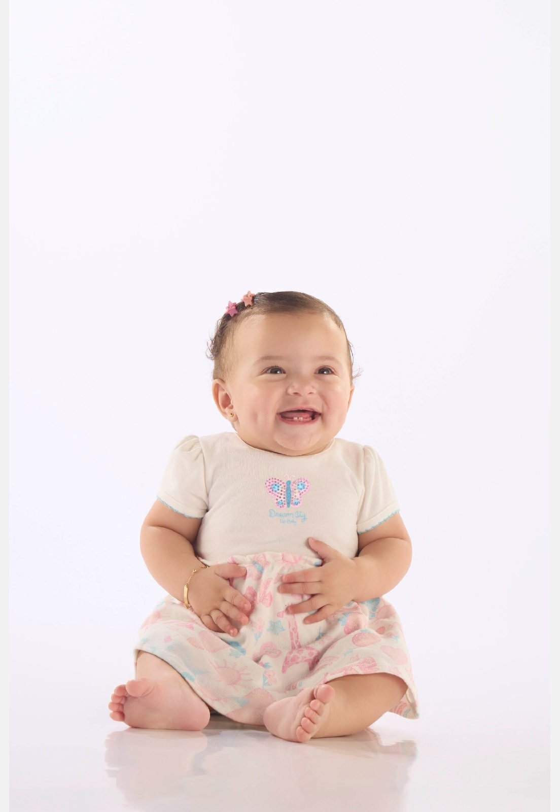 Infantil - Body Vestido Manga Curta Up Baby Branco