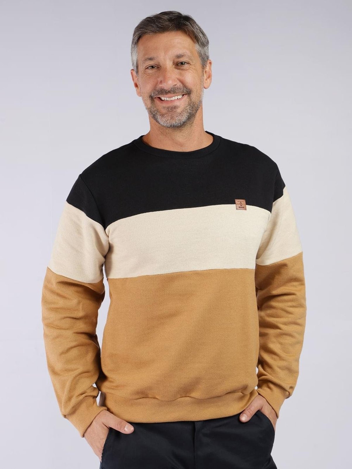 Blusão Piquet Listrado Masculino PRETO