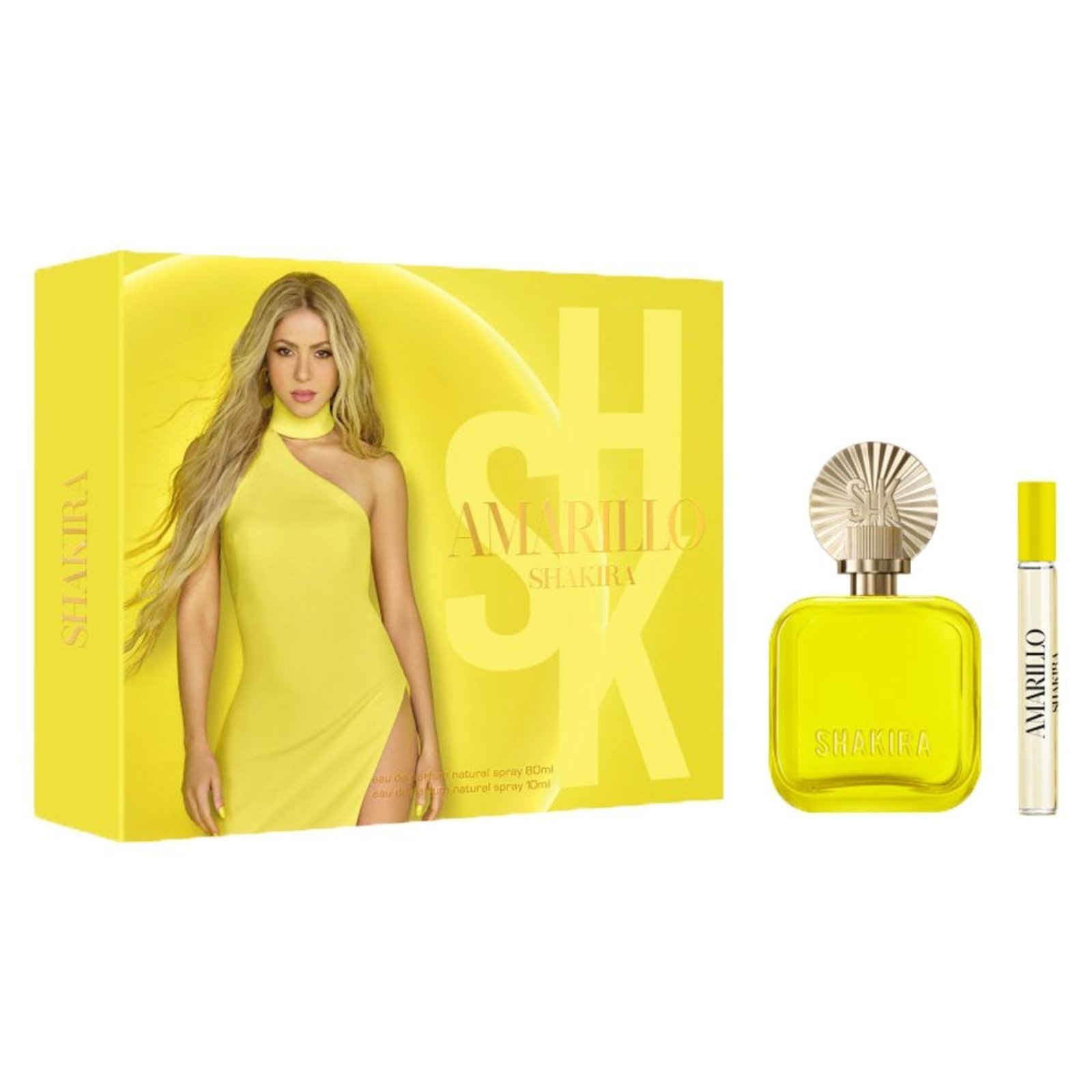 Kit Shakira Amarillo EDP Perfume Feminino 80ml + EDP 10ml