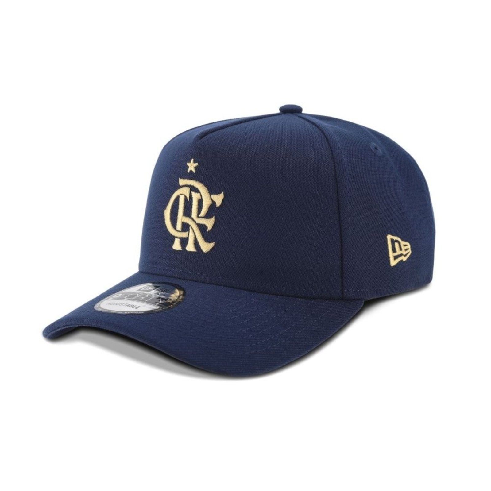 Boné New Era 9FORTY A-Frame Flamengo Futebol Lifestyle Aba Curva Azul