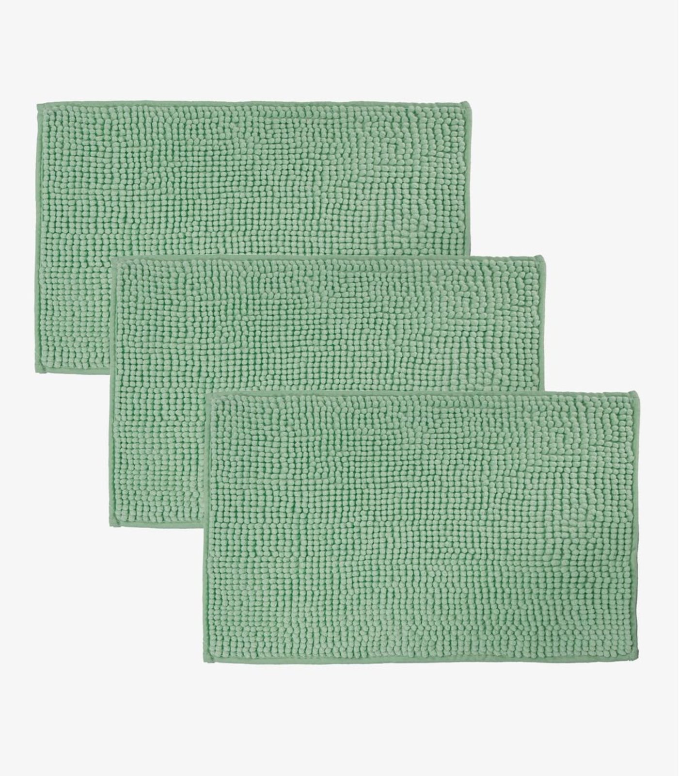Kit 3 Tapetes Pipoca Microfibra Infinita Cor Verde