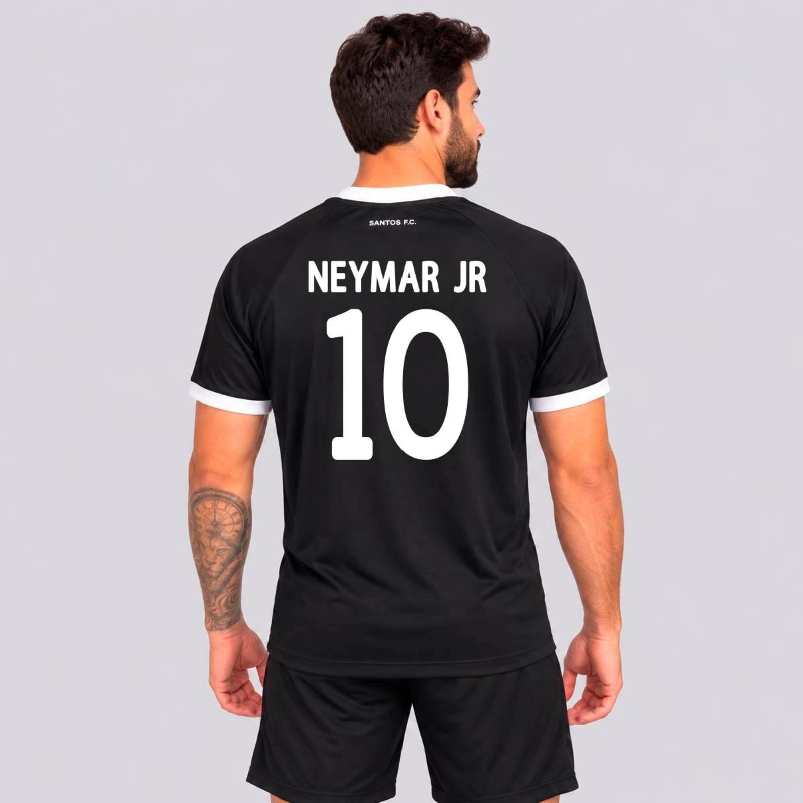 Camisa Santos Firme Preta 10 Neymar Jr