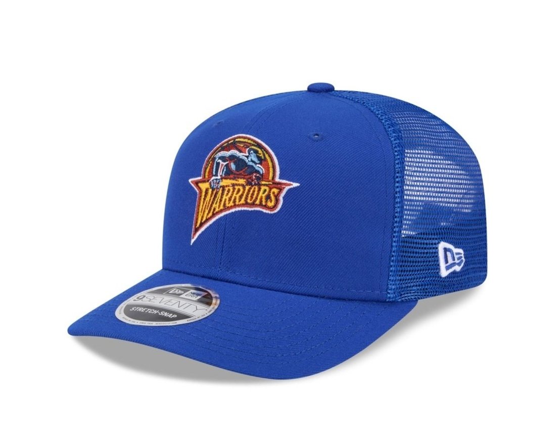 Bone New Era 9SEVENTY Stretch Trucker Golden State Warriors Hardwood Classics NBA Azul