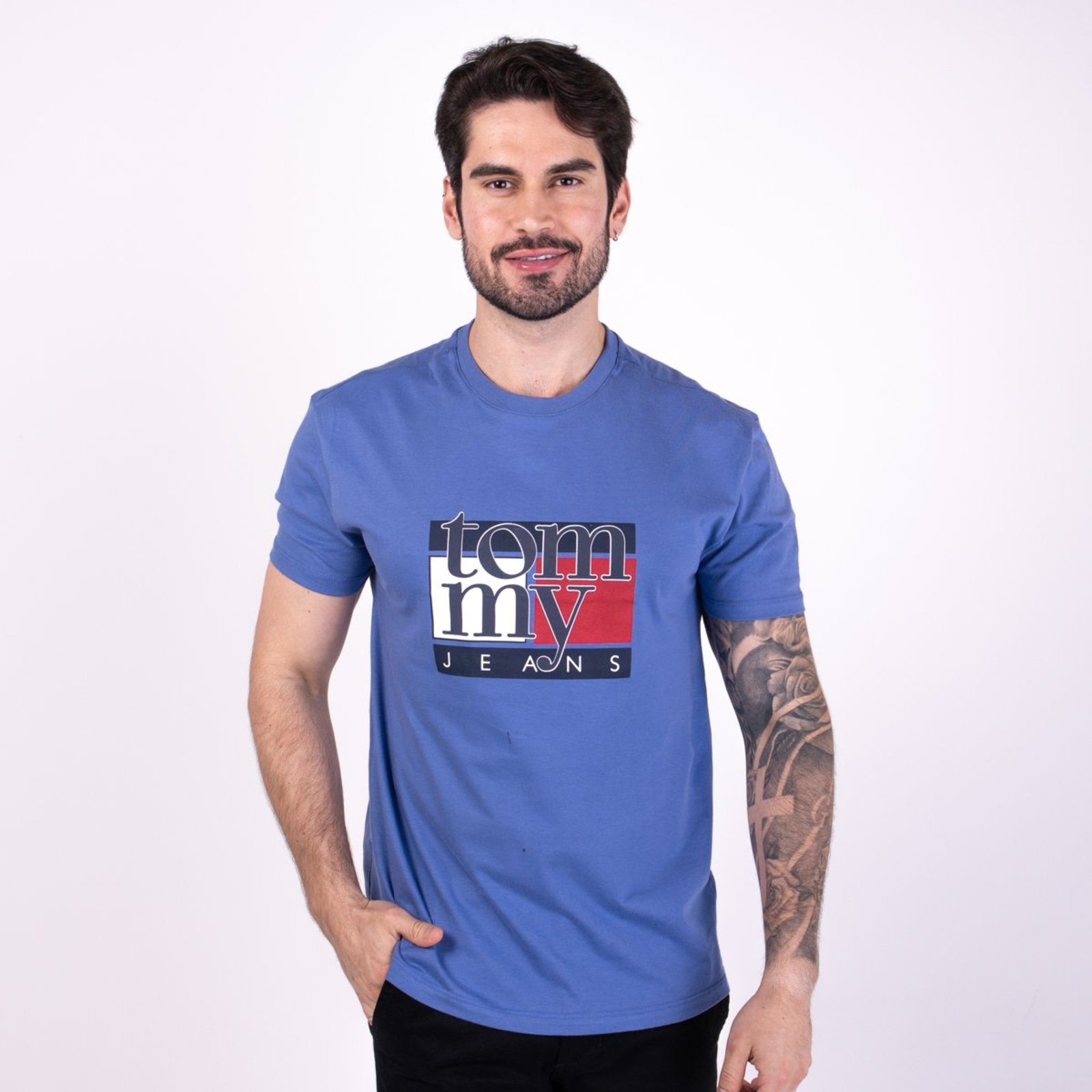 Camiseta Tommy Jeans Big Logo Azul