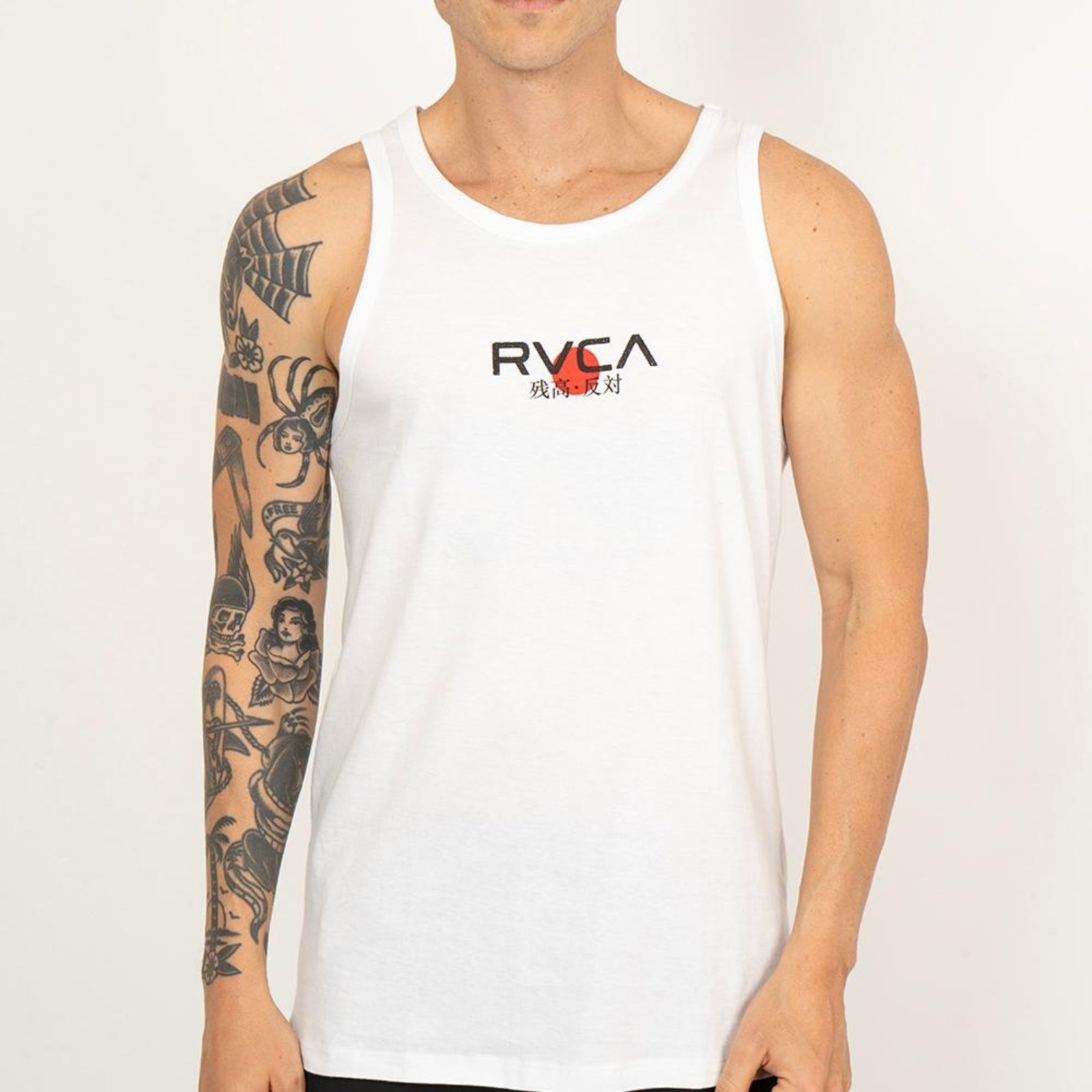 Regata RVCA Tiger Sun SS SM26 Masculino Branco