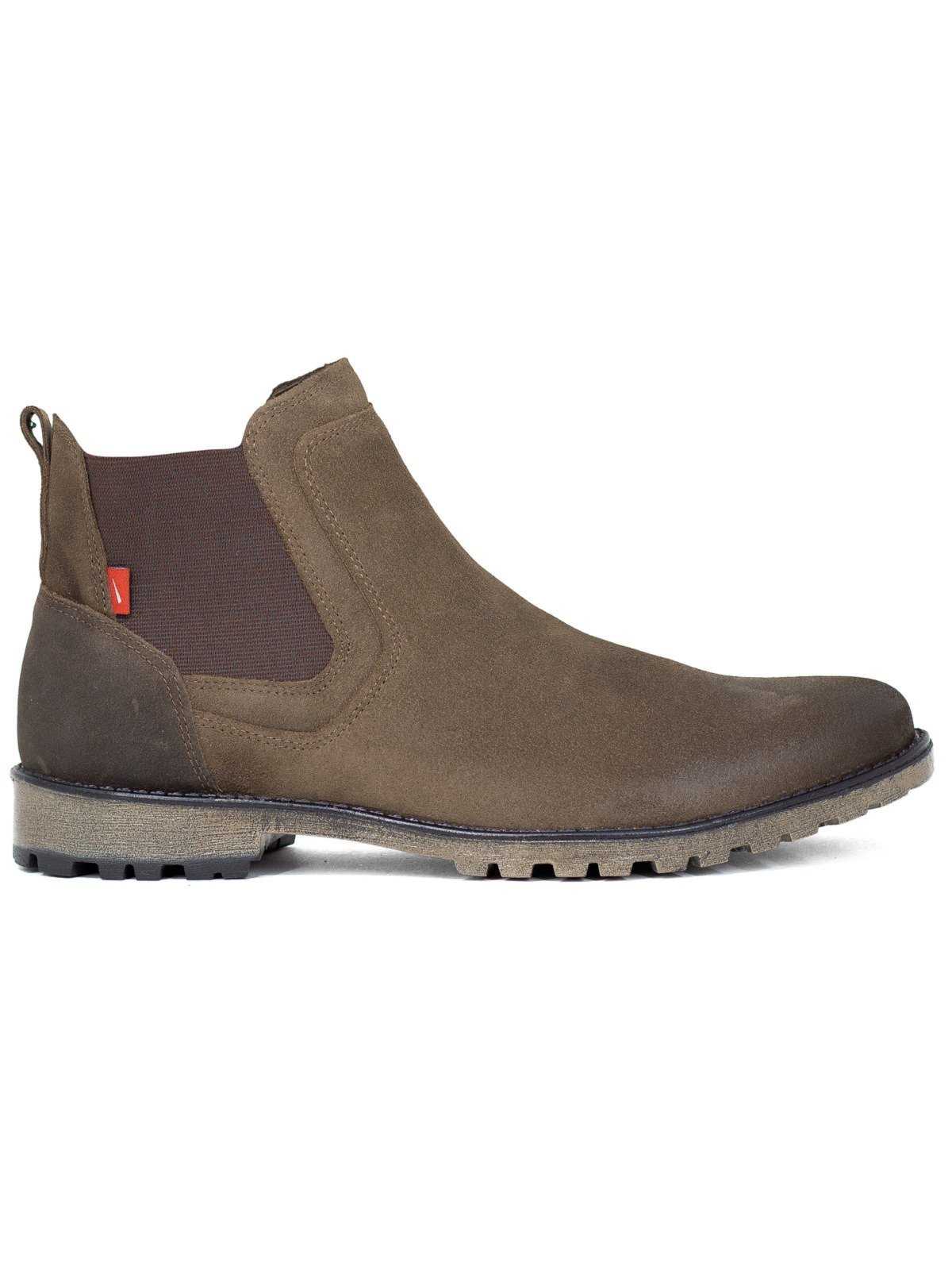Bota Masculina Ferracini 24h Cross Couro Chelsea Elástico Tratorada Marrom Chocolate