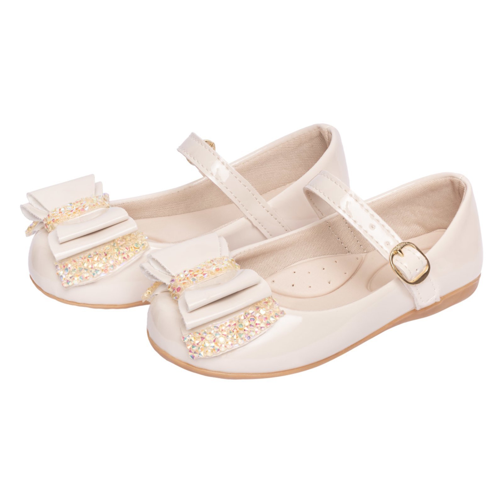 Infantil - Sapatilha Bailarina Menina B2A Off white com laço estilo