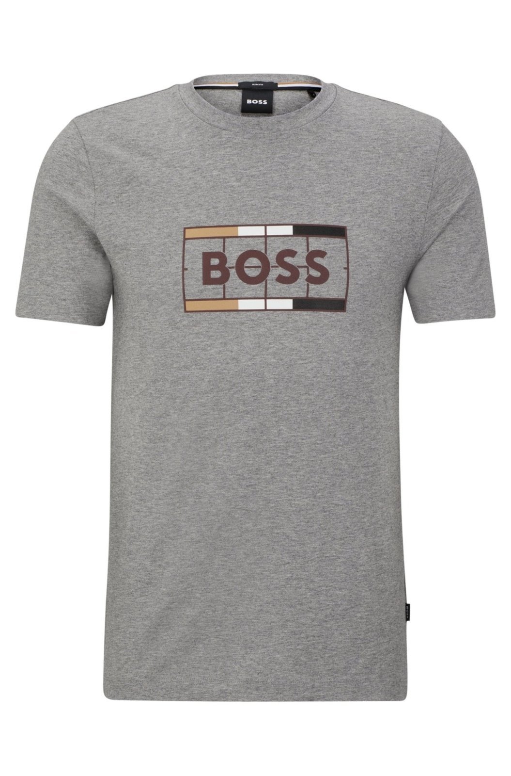CamisetaSlim Fit De Algodão Com Logo