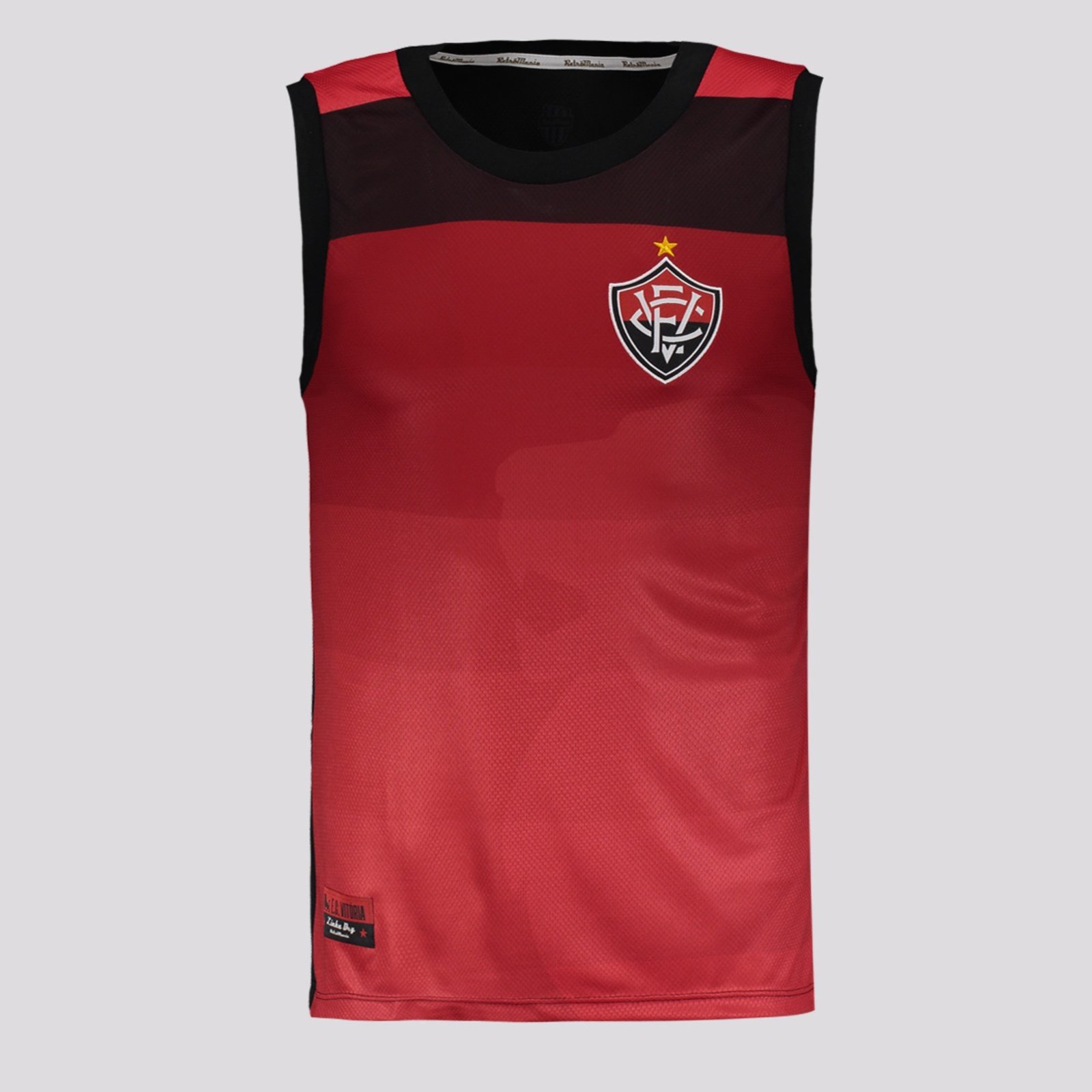 Regata Vitória Away Preta e Vermelha