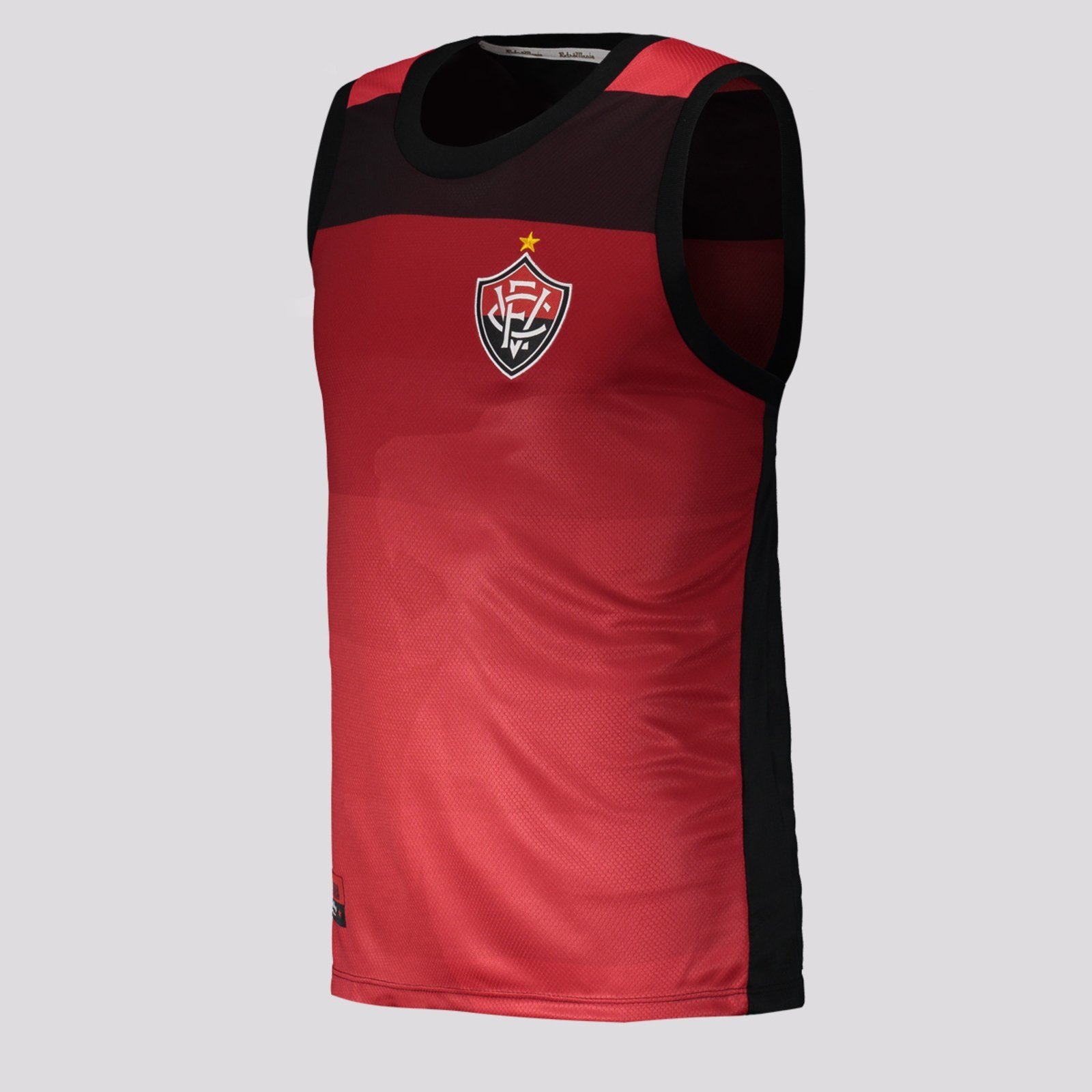 Vista 3 Regata Vitória Away Preta e Vermelha Retrômania preto Retrômania preto