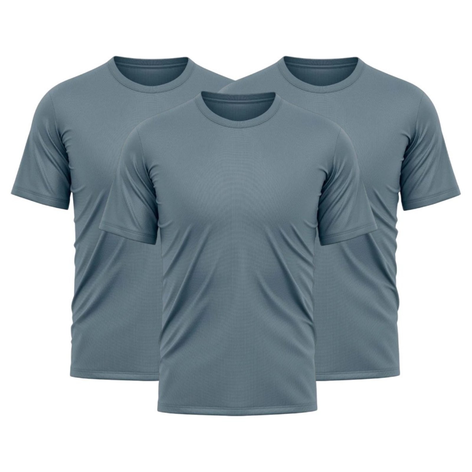 Kit 3 Camiseta QLC Sports Dry Fit Esportiva Cinza