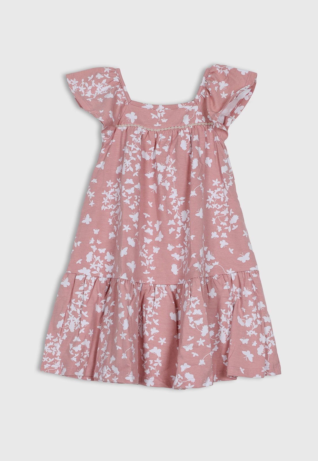 Infantil - Vestido Milon Estampa Floral Rosa