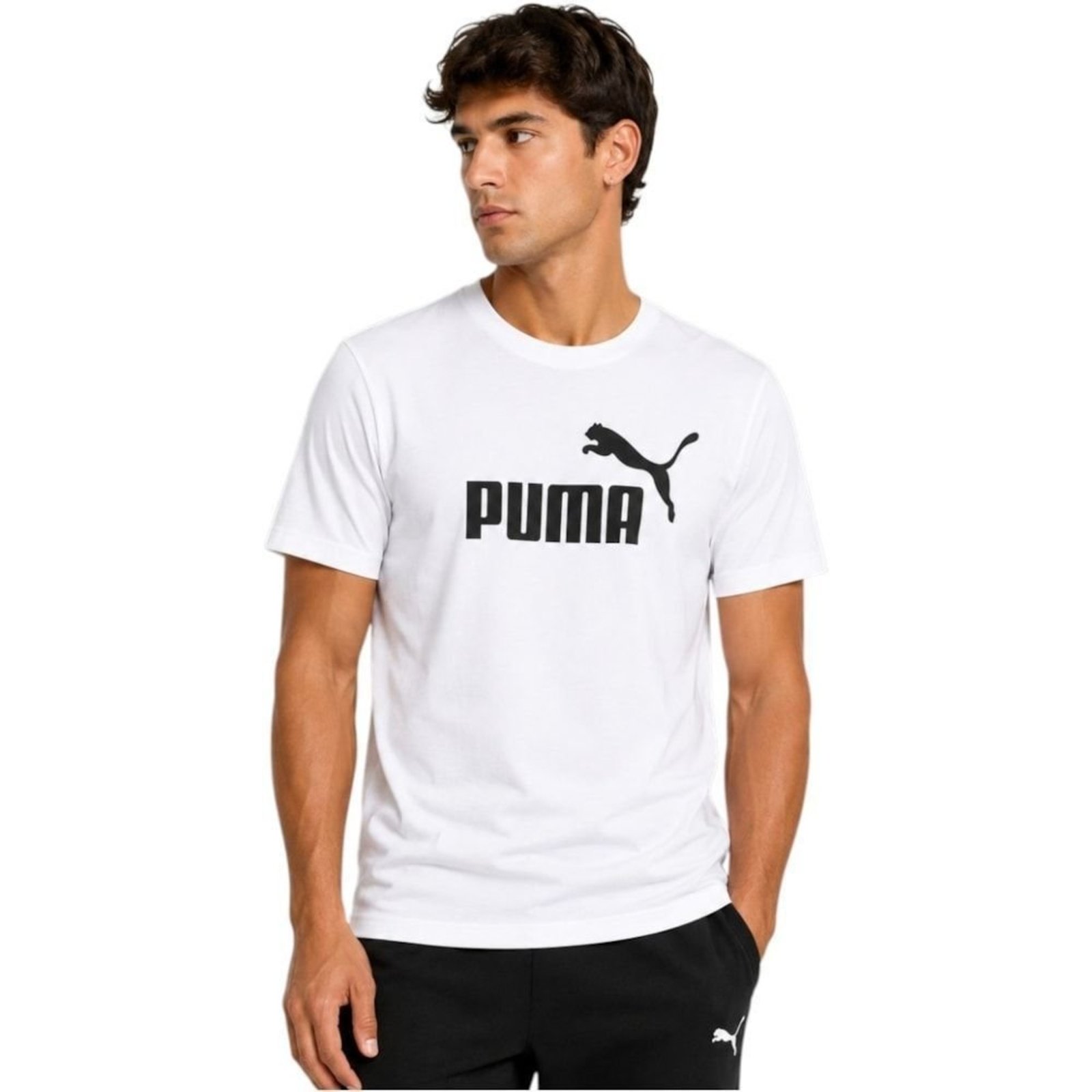 Camiseta Puma Ess No. 1 Logo Masculina - Branco - Puma