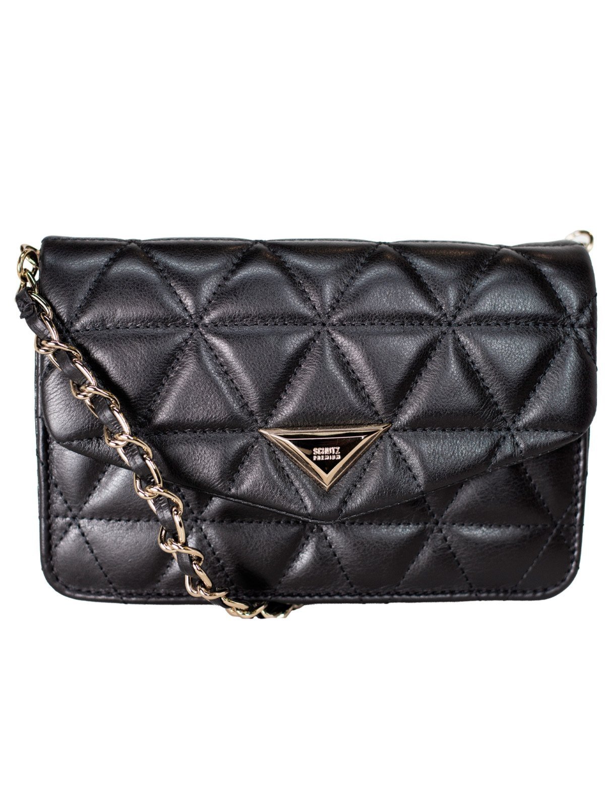 Bolsa Feminina Pequena Schutz Crossbody New 944 Matelassê Tiracolo Preto Black