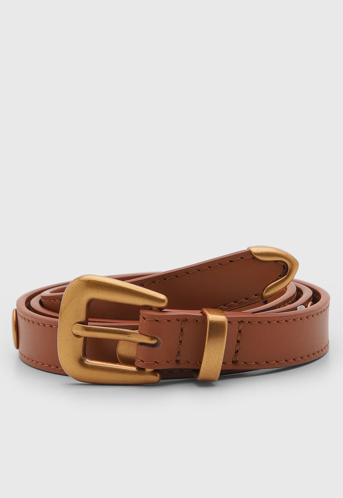 Cinto Feminino Santa Lolla Fivela Metal Marrom