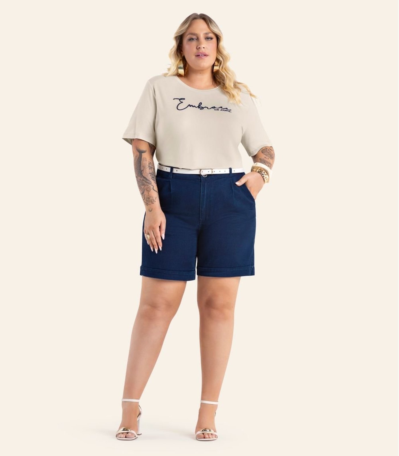 Blusa Feminina Com Bordado Secret Glam Bege
