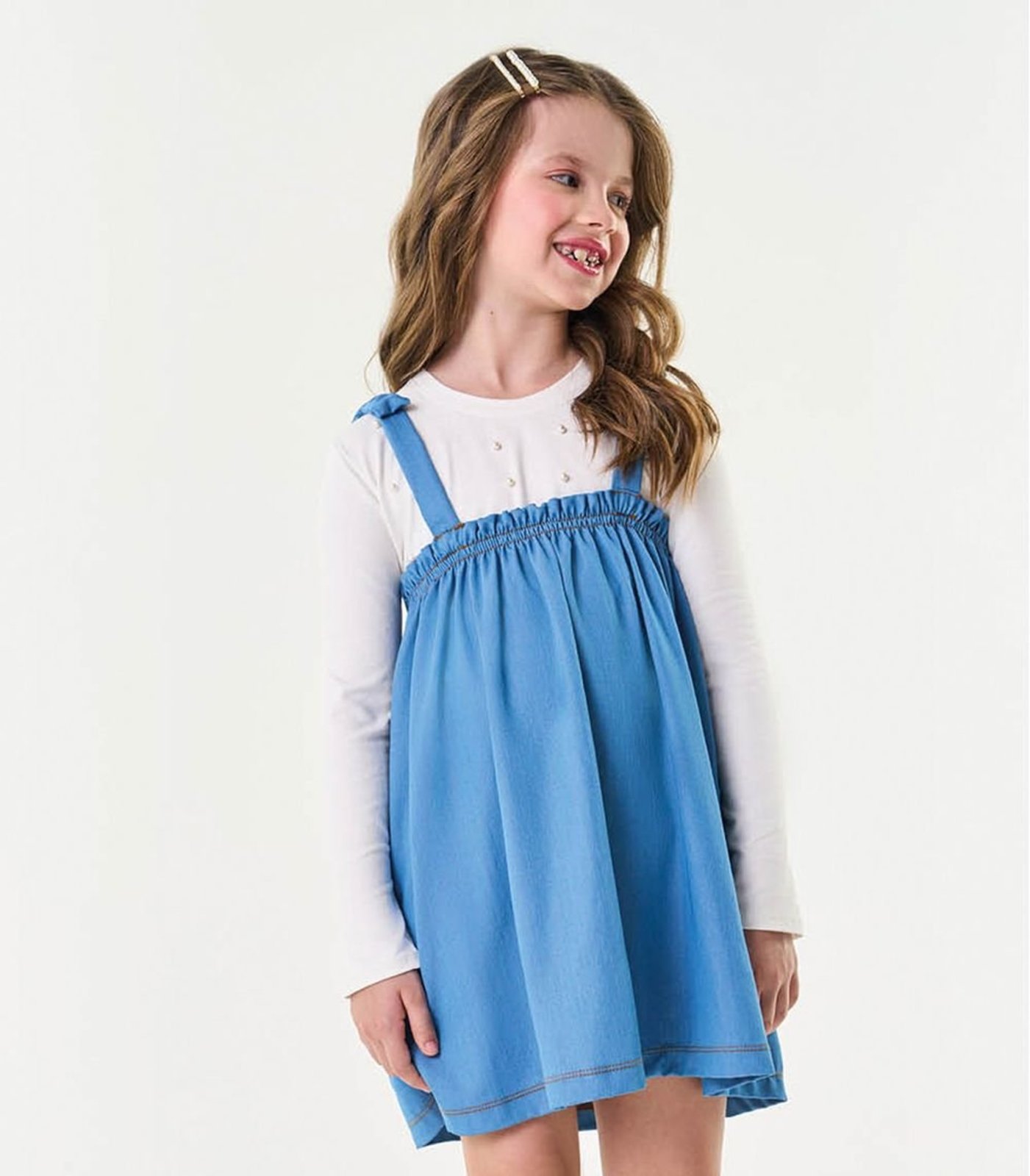 Infantil – Salopete Jeans Trick Nick Azul