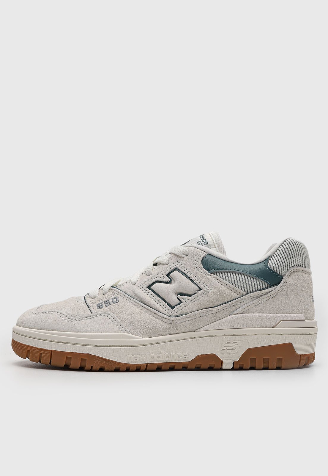 Tênis Feminino New Balance 550 Off-White e Verde