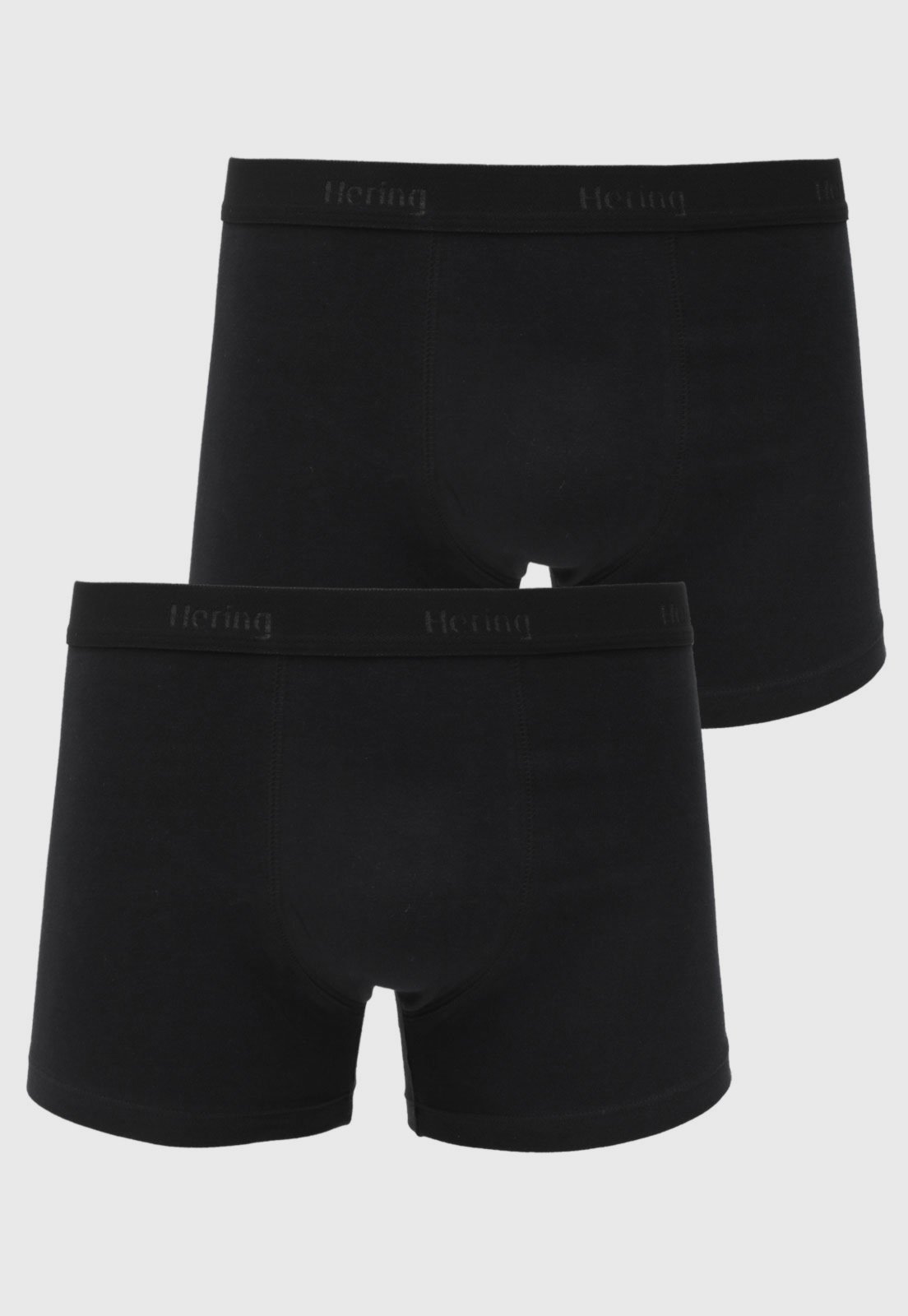 Kit 2pçs Cueca Hering Boxer Liso Preto