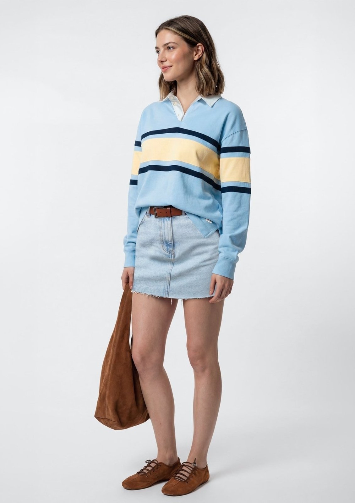 Polo Feminina Manga Longa Box Com Recortes Hering