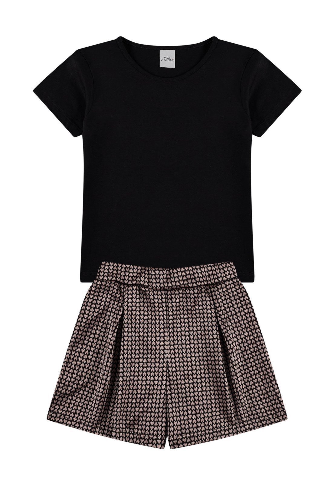 Vista 3 Infantil - Conjunto Jacquard Shine VIDA COSTEIRA preto VIDA COSTEIRA preto