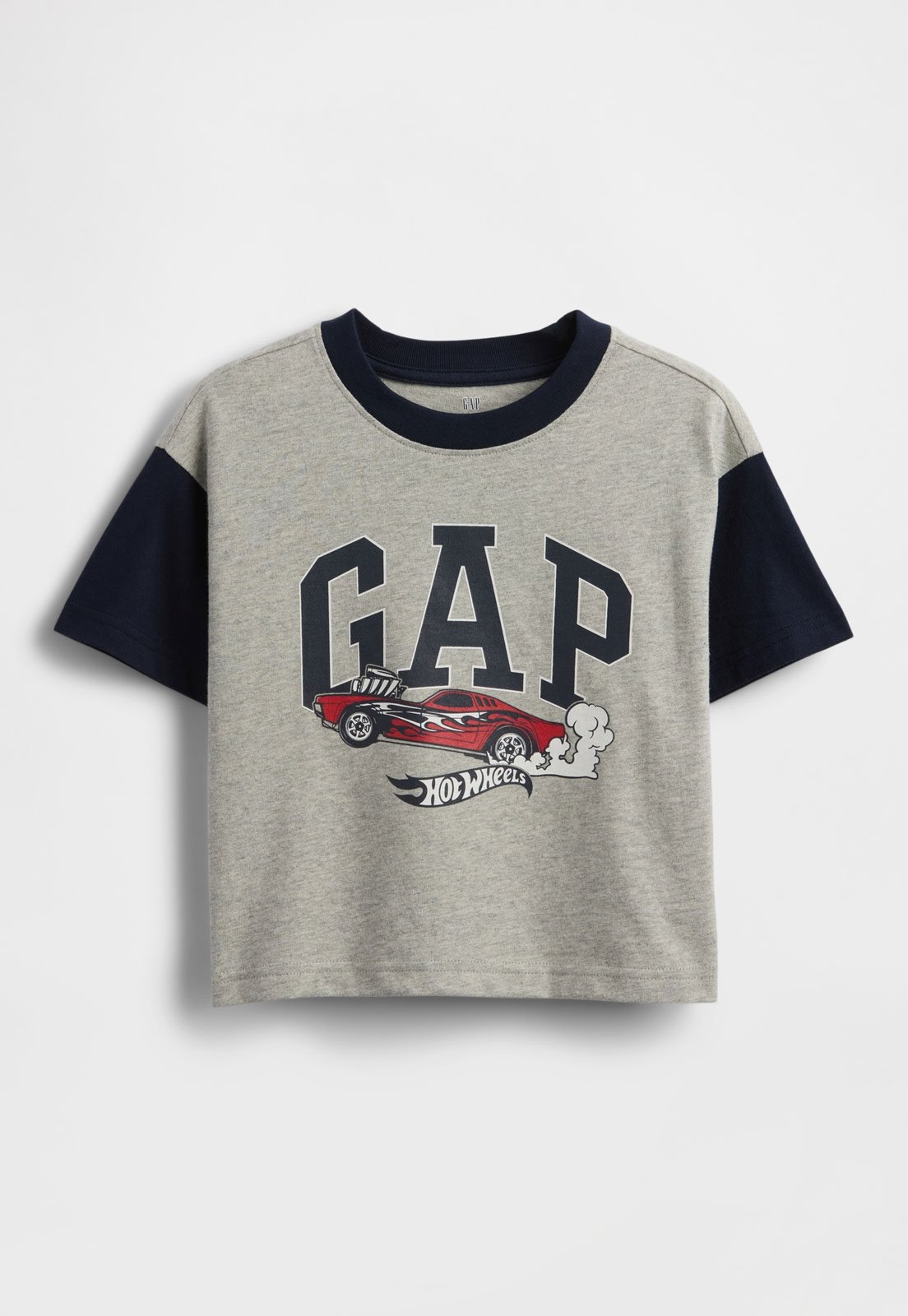 Vista 2 Camiseta Manga Curta GAP Hot Wheels cinza GAP cinza