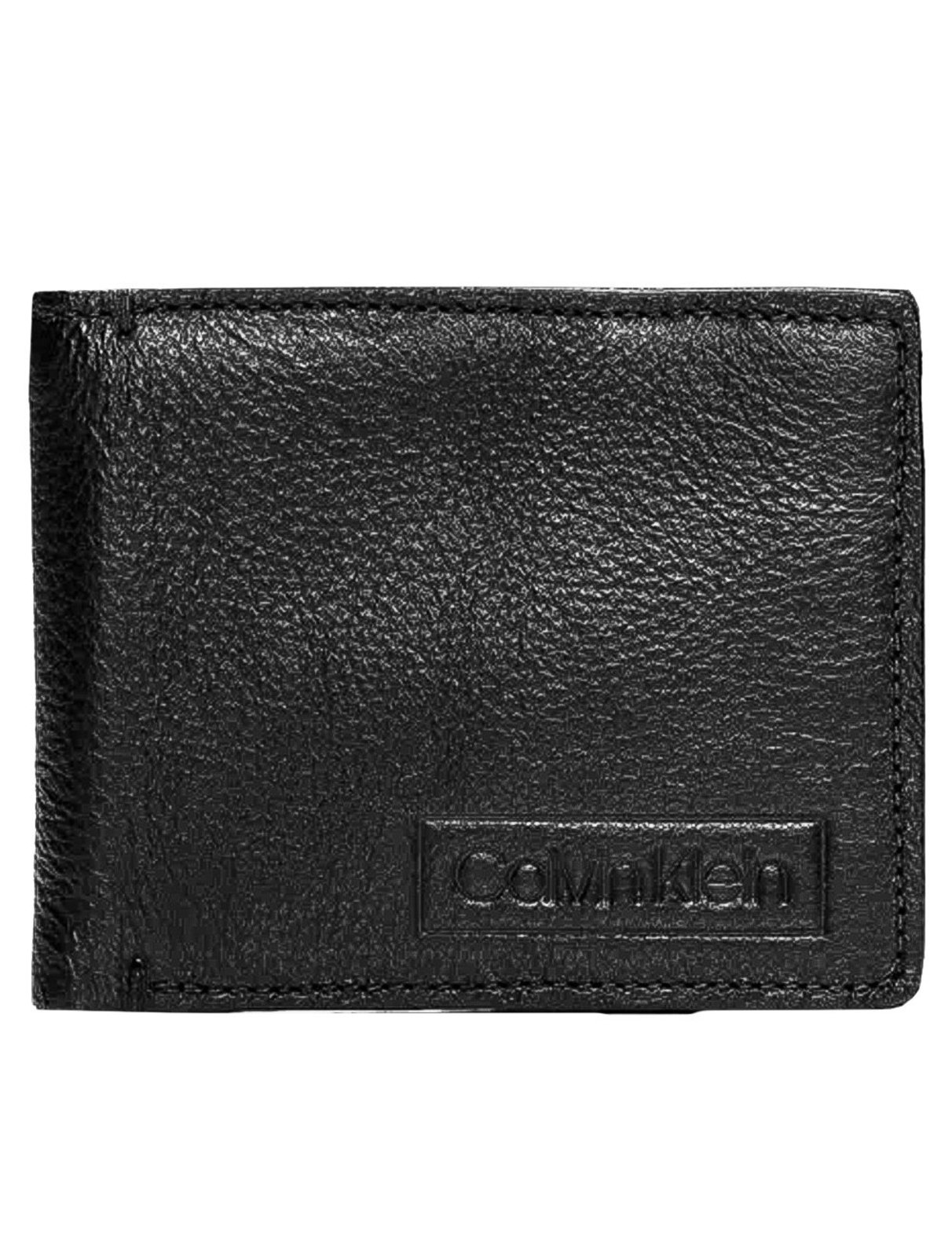 Carteira Calvin Klein Texture Logo Offset Preta