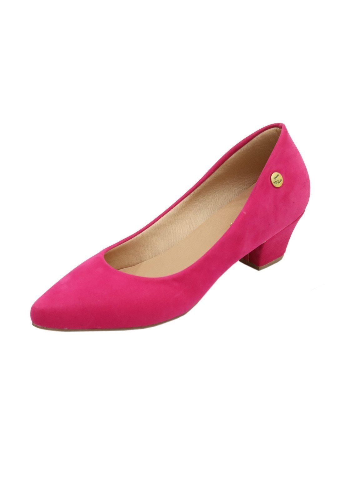 Scarpin Donna Santa Bico Fino Salto Baixo Pink