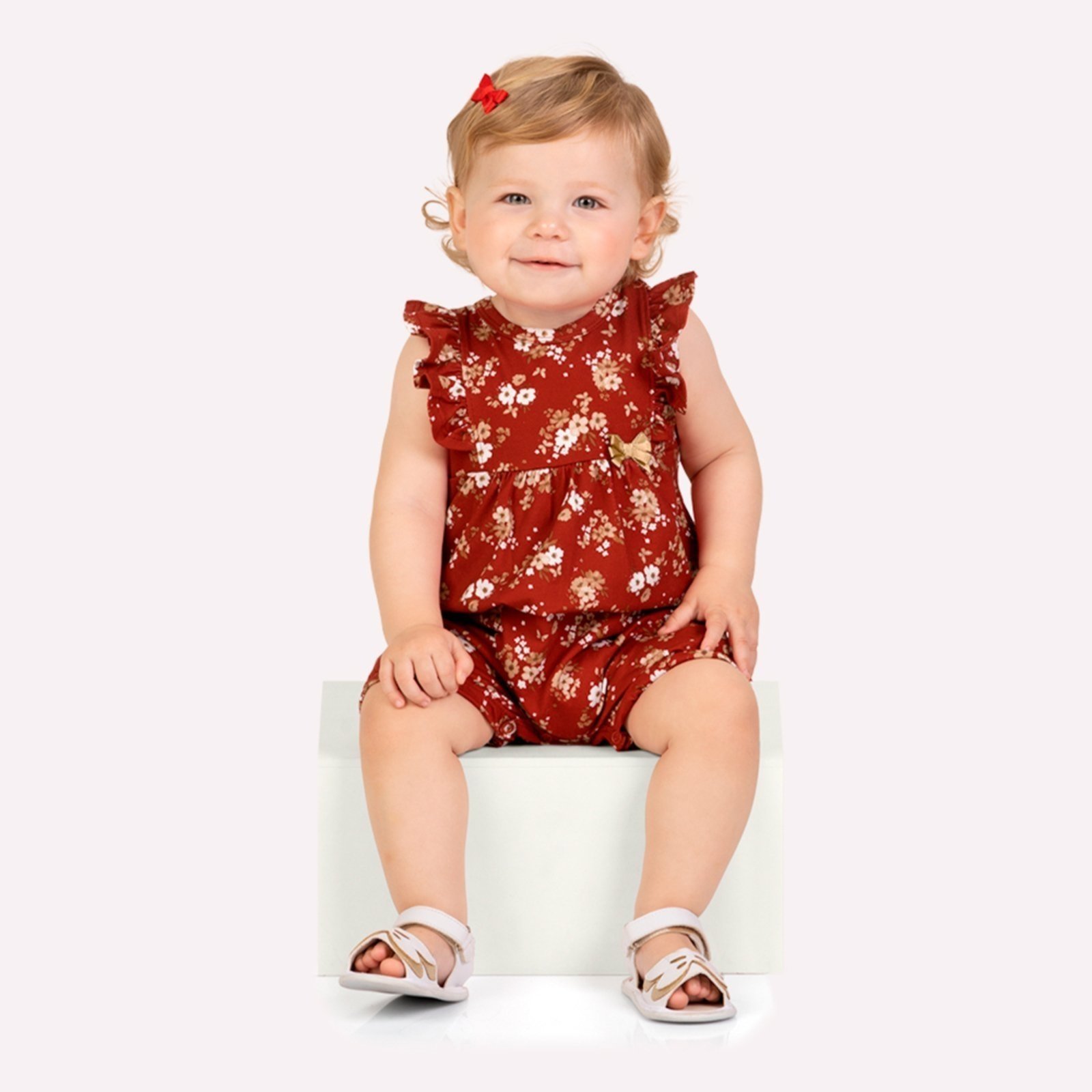 Infantil - Macaquinho Menina em Cotton Milon