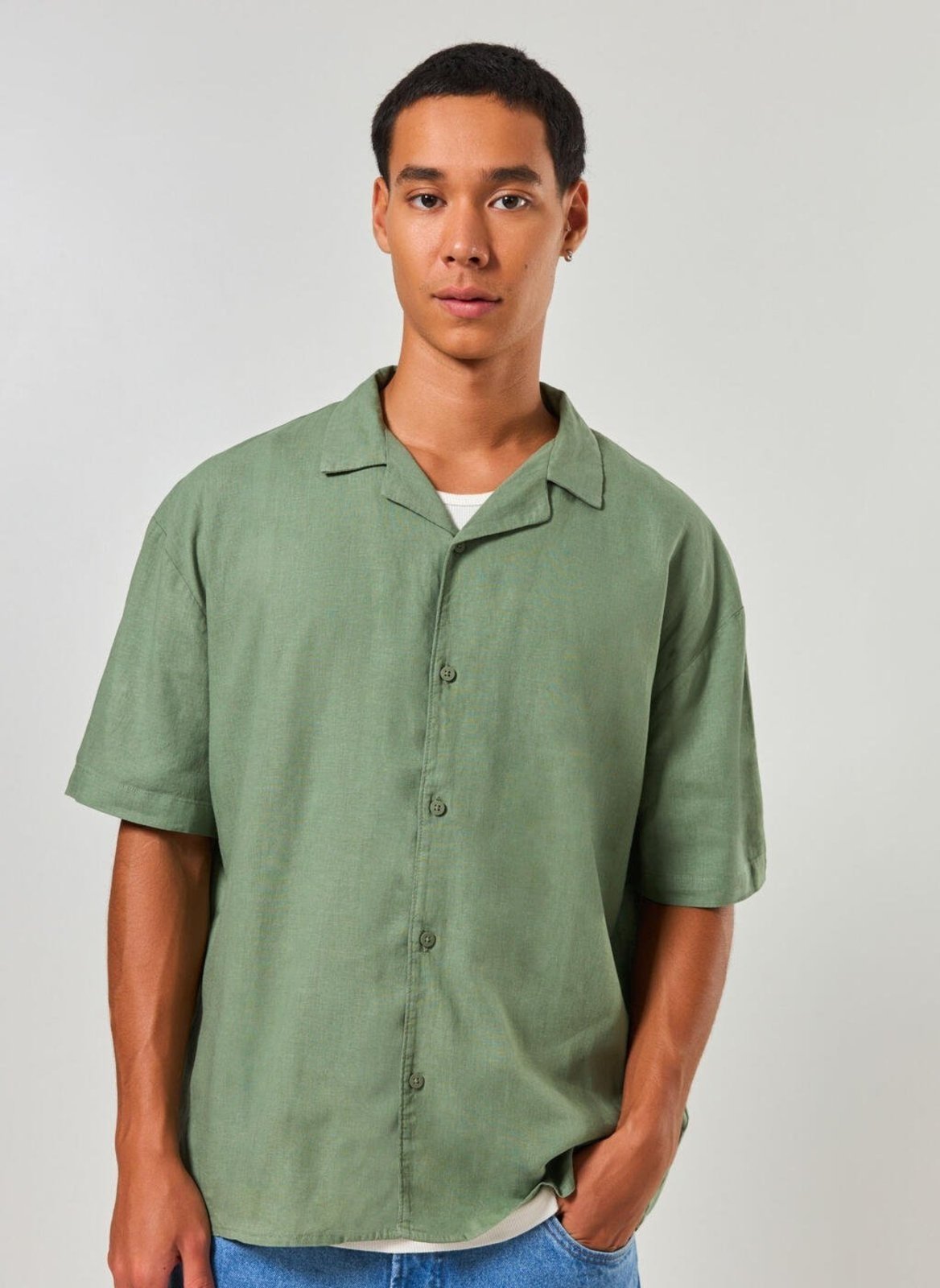 Camisa Box Estonada Em Linho