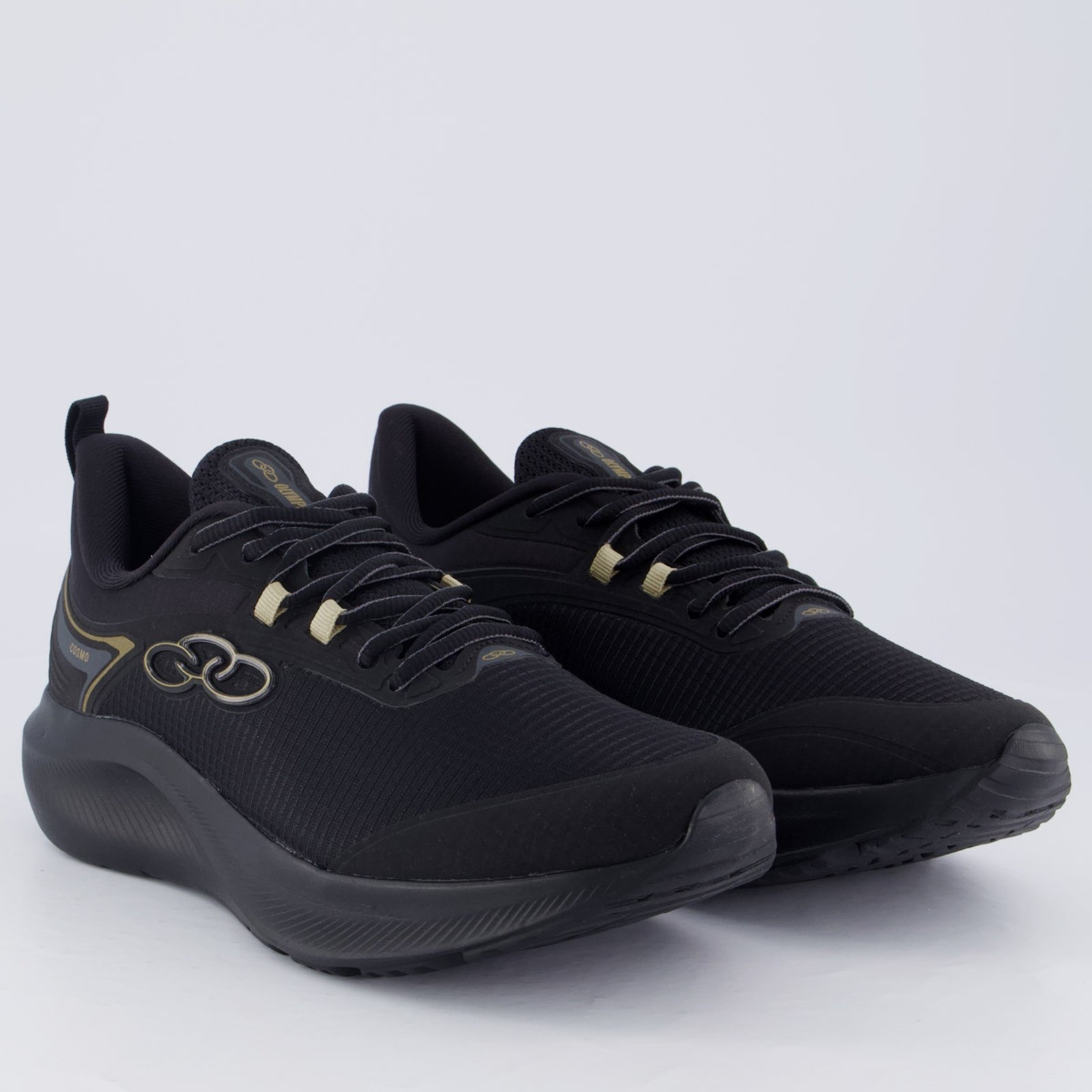 Vista 3 Tênis Olympikus Cosmo e Dourado preto OLYMPIKUS preto