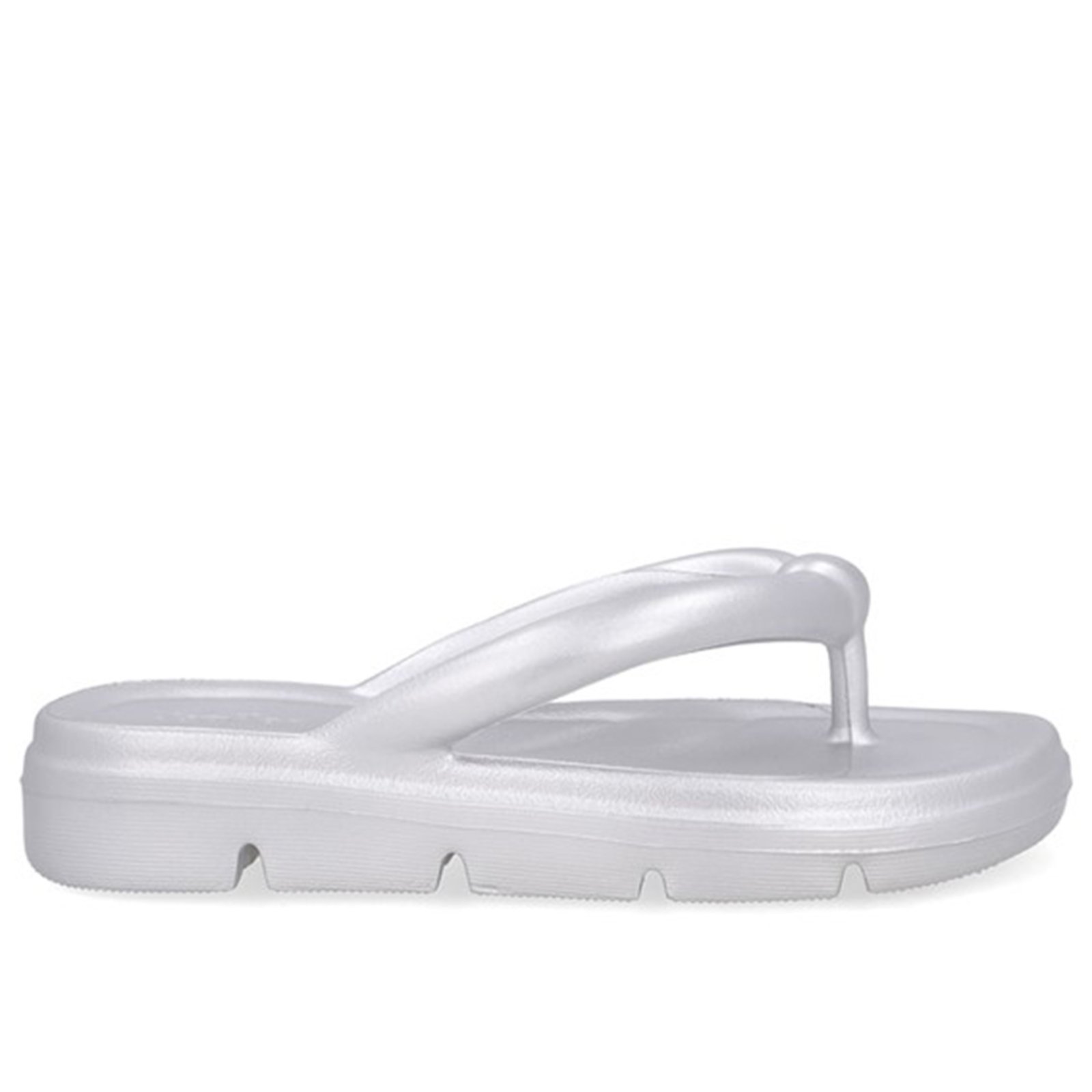 Chinelo Nuvem De Dedo Feminino Conforto Poofy Usaflex Casual Prata