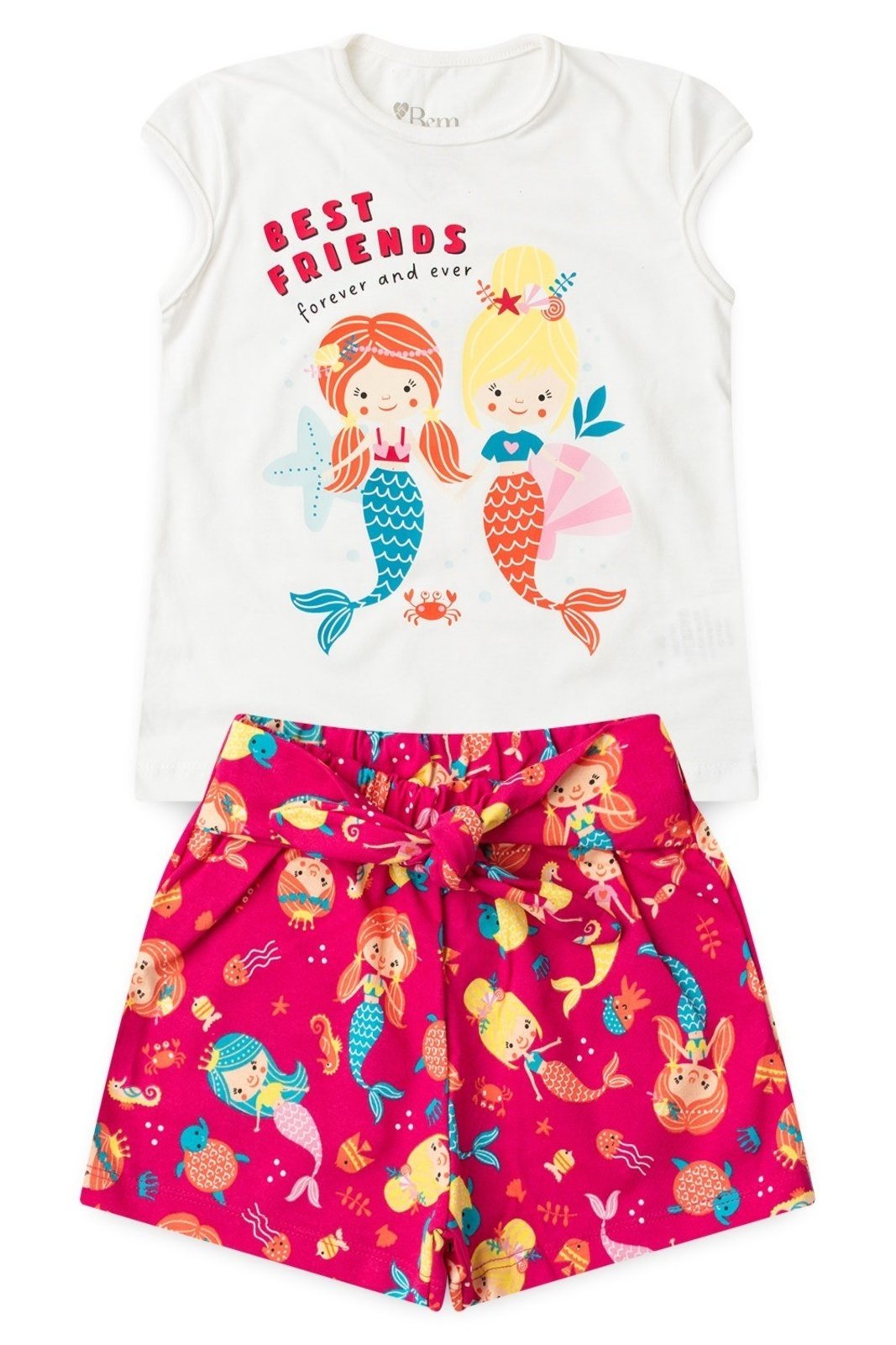 Vista 2 Infantil - Conjunto Bem Vestir Feminino Sereia Off White off-white white BEM VESTIR off-white white