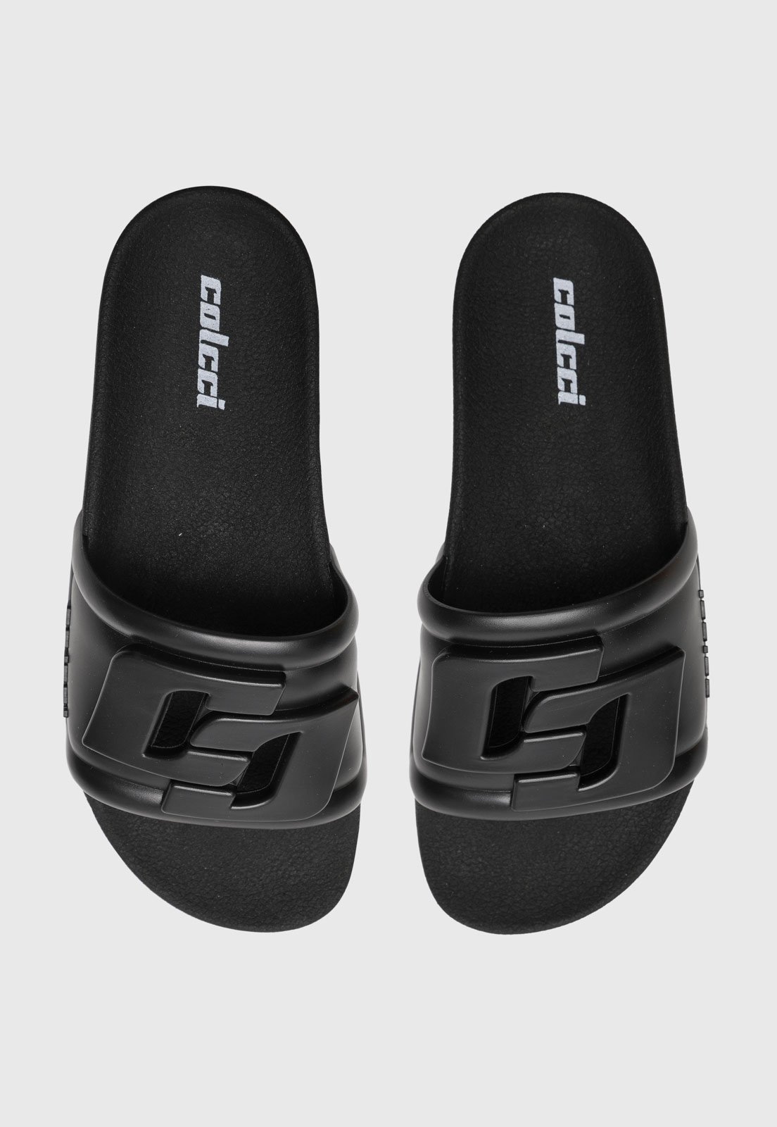 Rasteira Slide Colcci Logo Preto