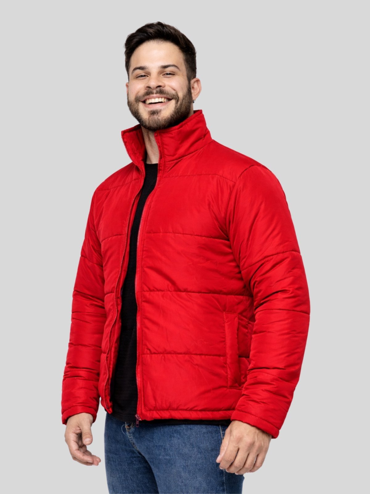 Jaqueta Puffer Bobojaco Masculina Vermelha