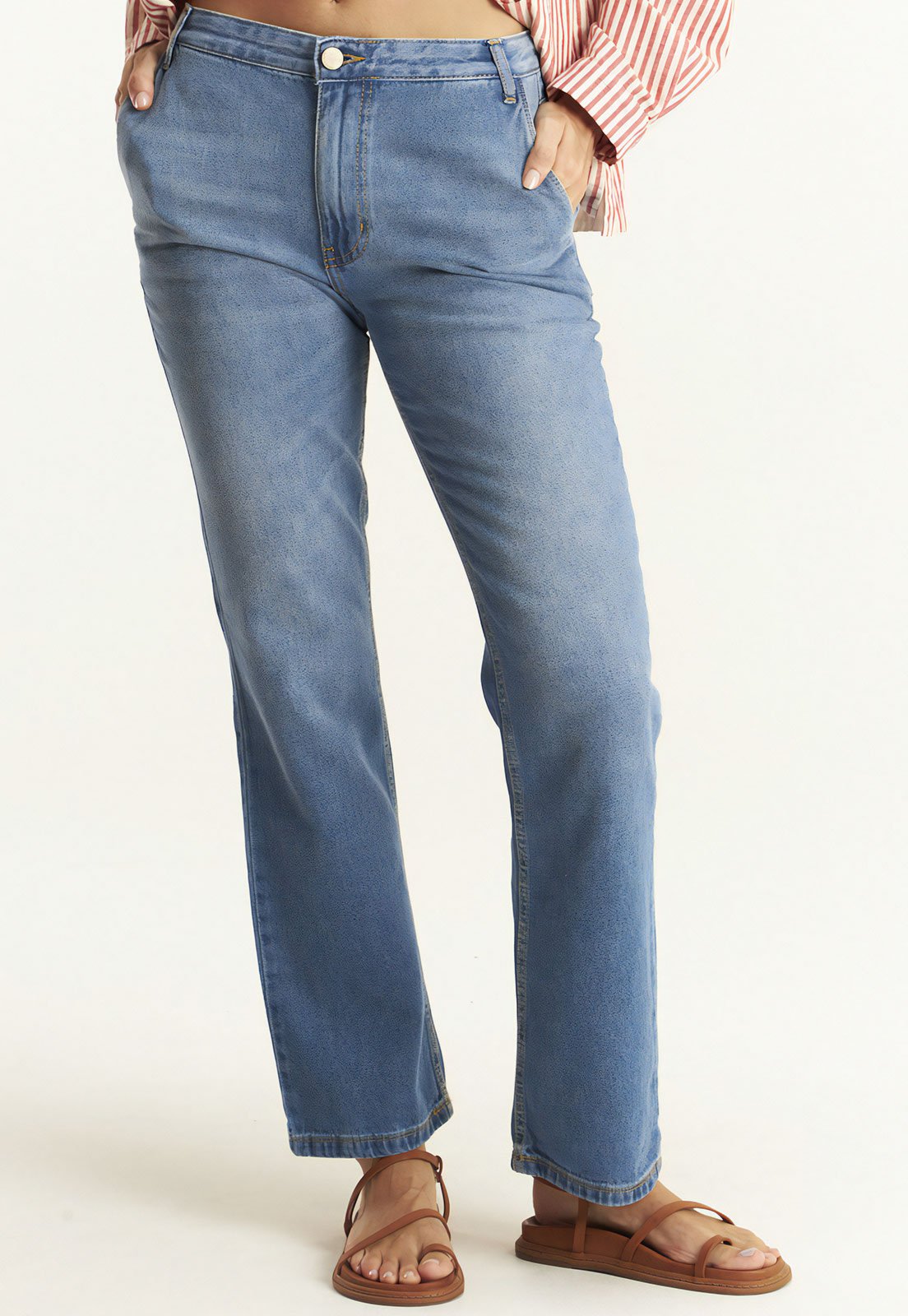 Calça Jeans Cantão Reta Basic Azul