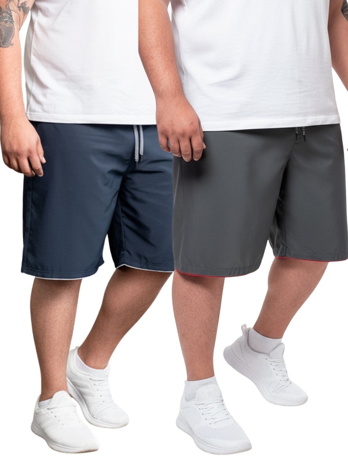 KIT 2 Bermudas Popular Plus Size Frent’s Tactel Leve Esporte Dia a Dia