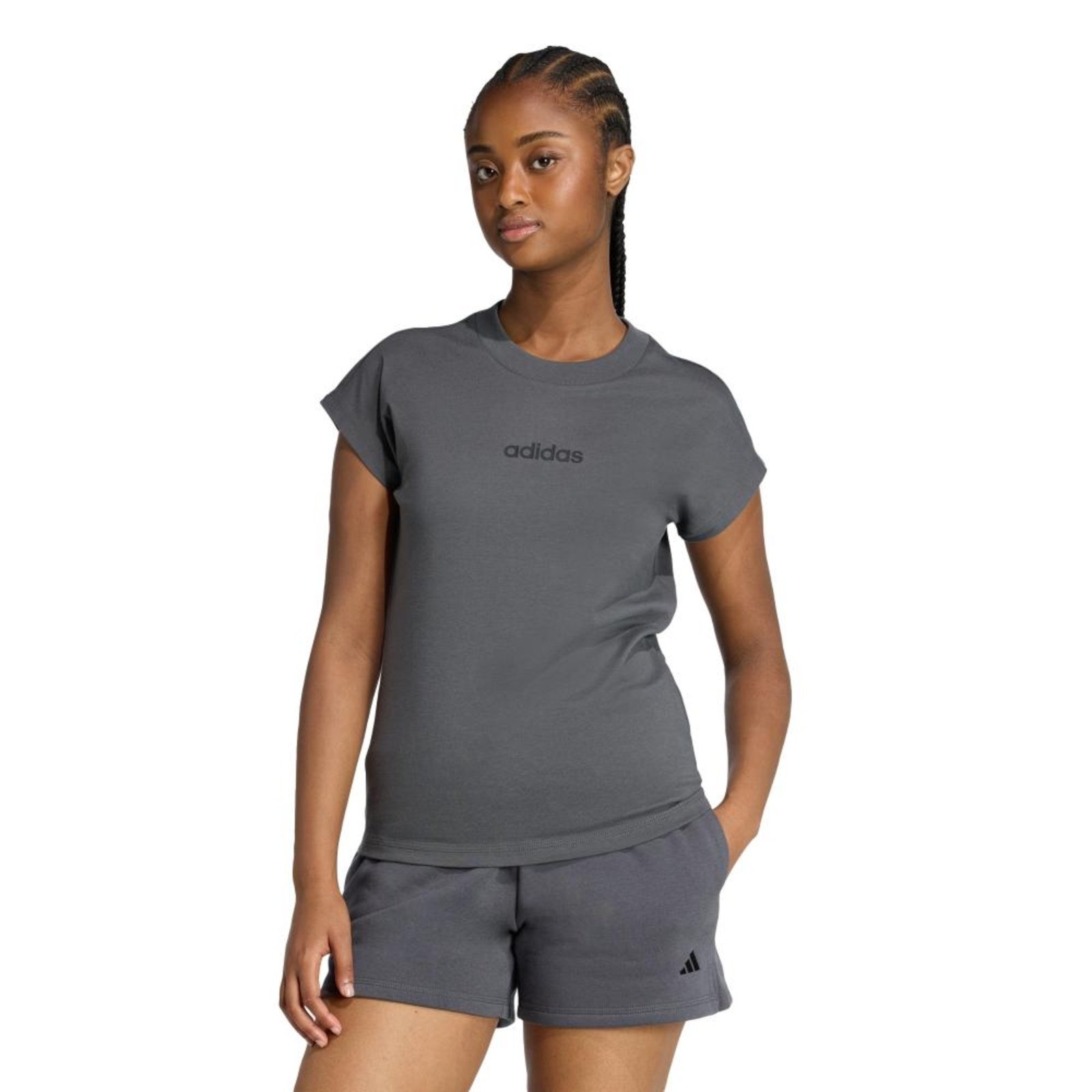 Vista 2 Camiseta Essentials Linear de Algodão adidas Sportswear preto preto