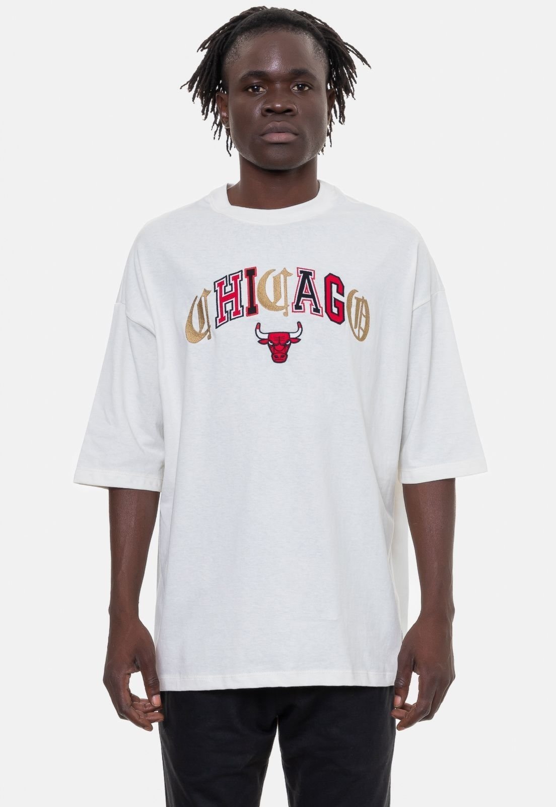 Camiseta NBA Embroidery Off White