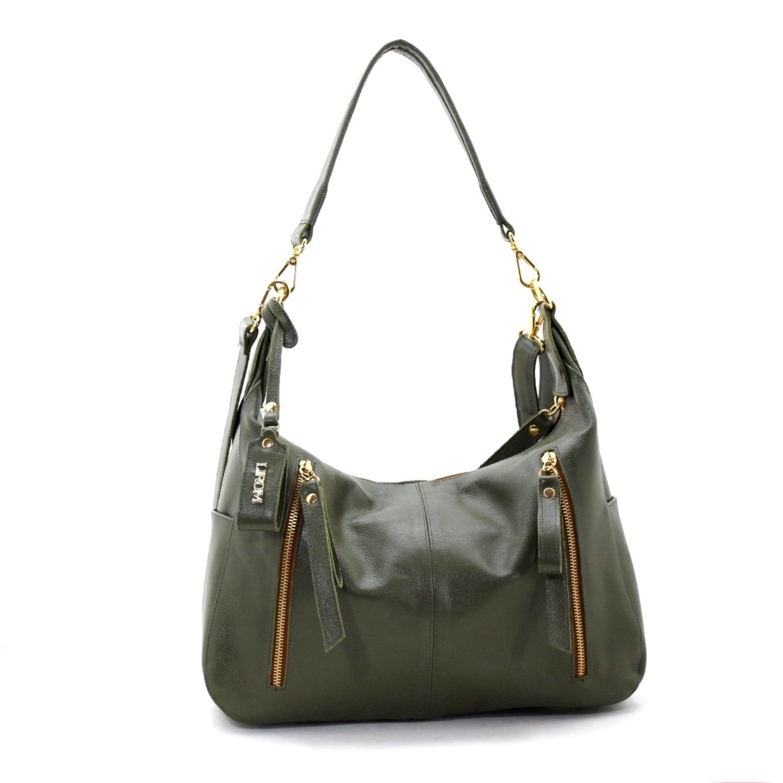 Bolsas Femininas Grife Lirom Couro Macio Detalhe Zíper