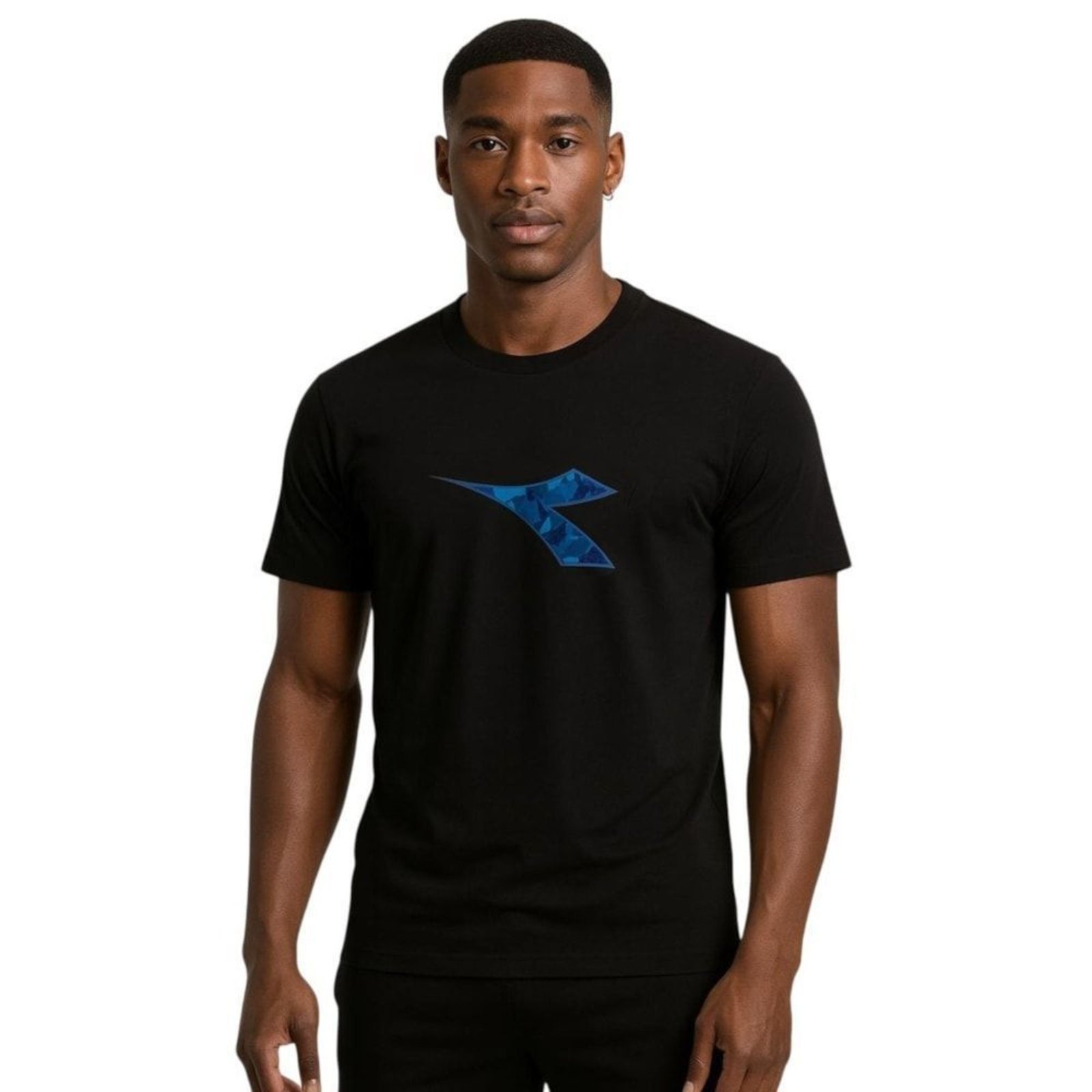 Camiseta Diadora Big Logo Camo Masculina - Preto - diadora